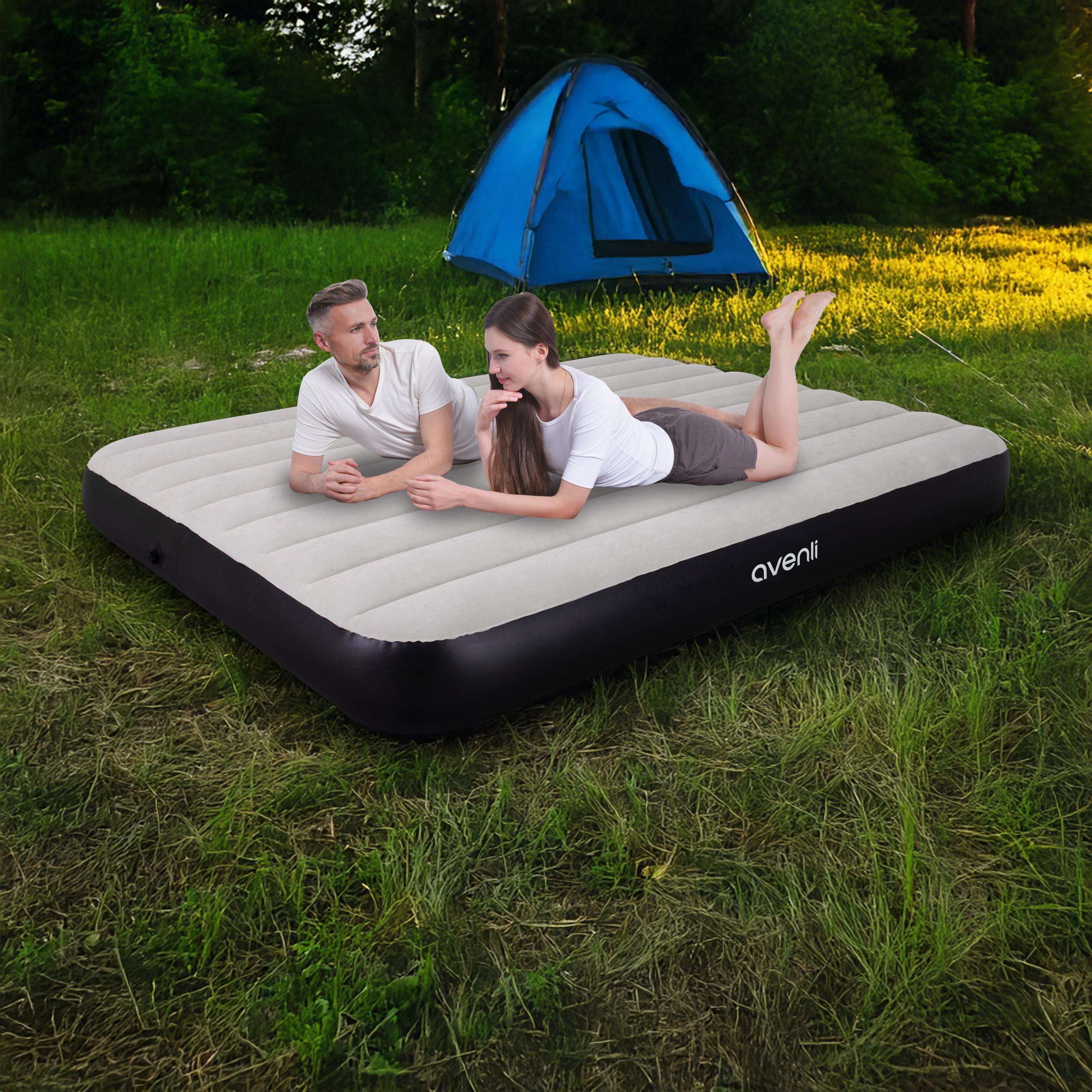 Luftmatratze Camping 2 Personen 203x152x25cm Luftbett Campingmatratze 2/7