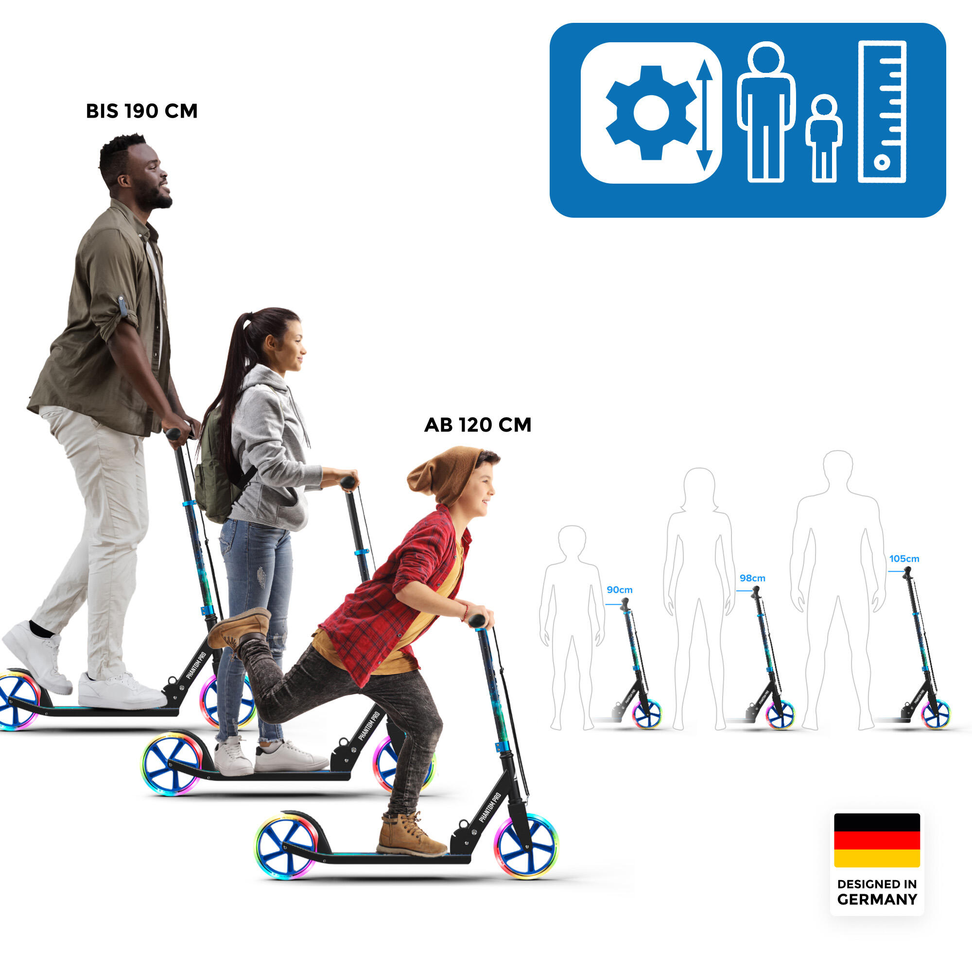 fun pro ONE Deluxe kinderstep - 3 wielen, voor kinderen van
