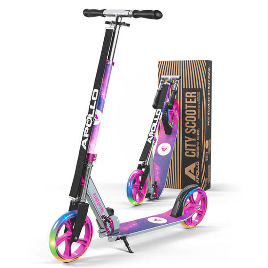 Apollo Trottinette Phantom Pro – Enfant pliable, roues LED 200 mm