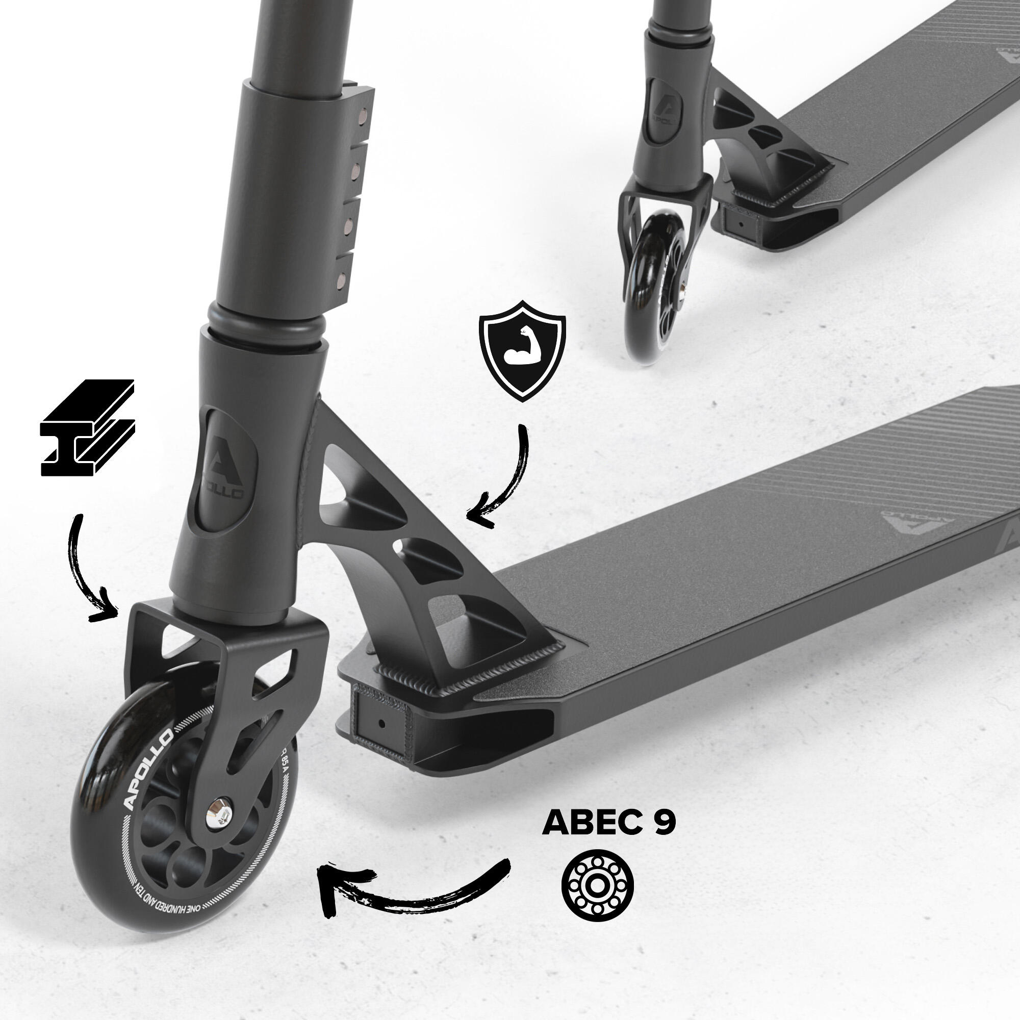 Apollo Genesis Pro X Trottinette Freestyle 110 mm Alu-Core ABEC-9 T-Bar 2/6