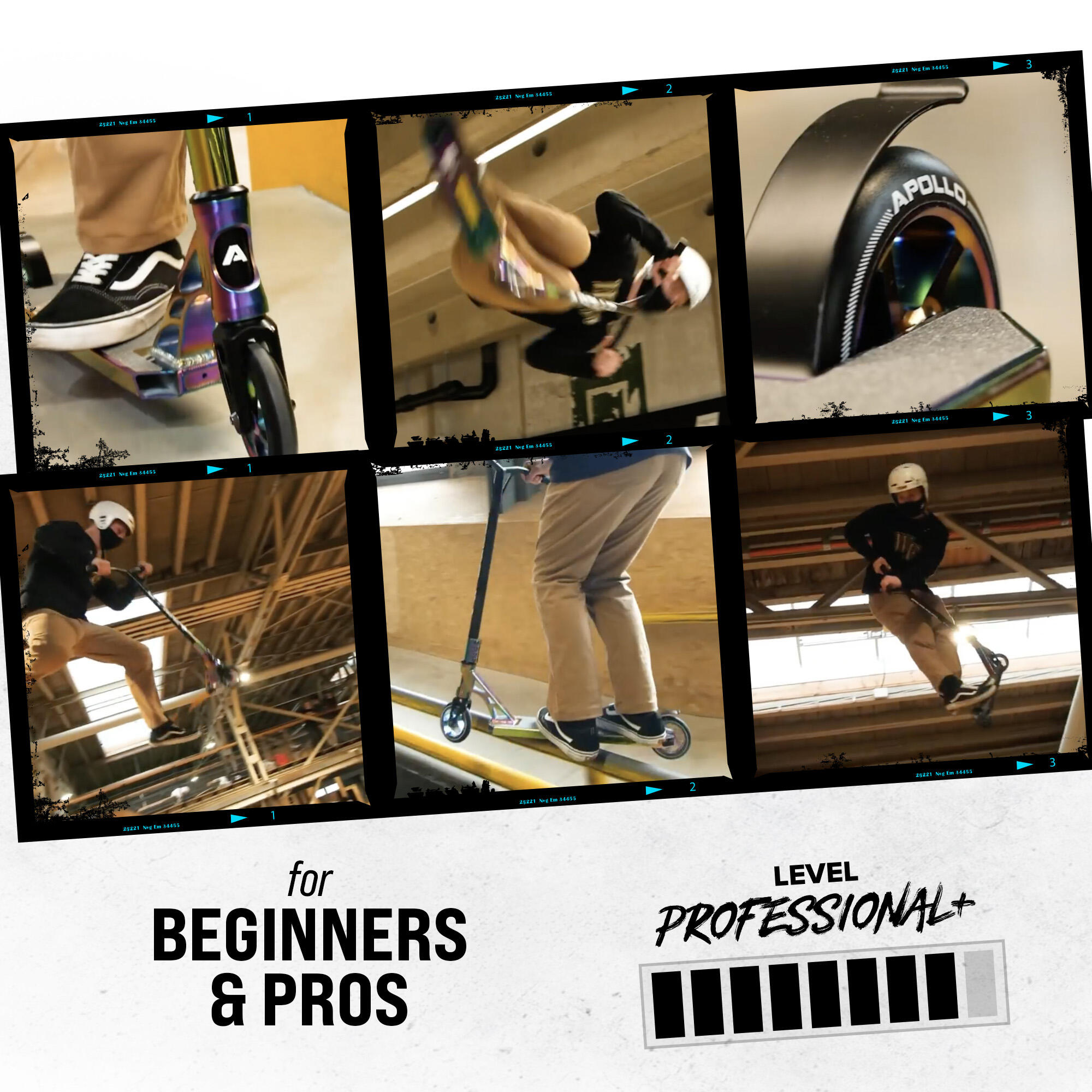 Apollo Genesis Pro X Trottinette Freestyle 110 mm Alu-Core ABEC-9 T-Bar 4/6