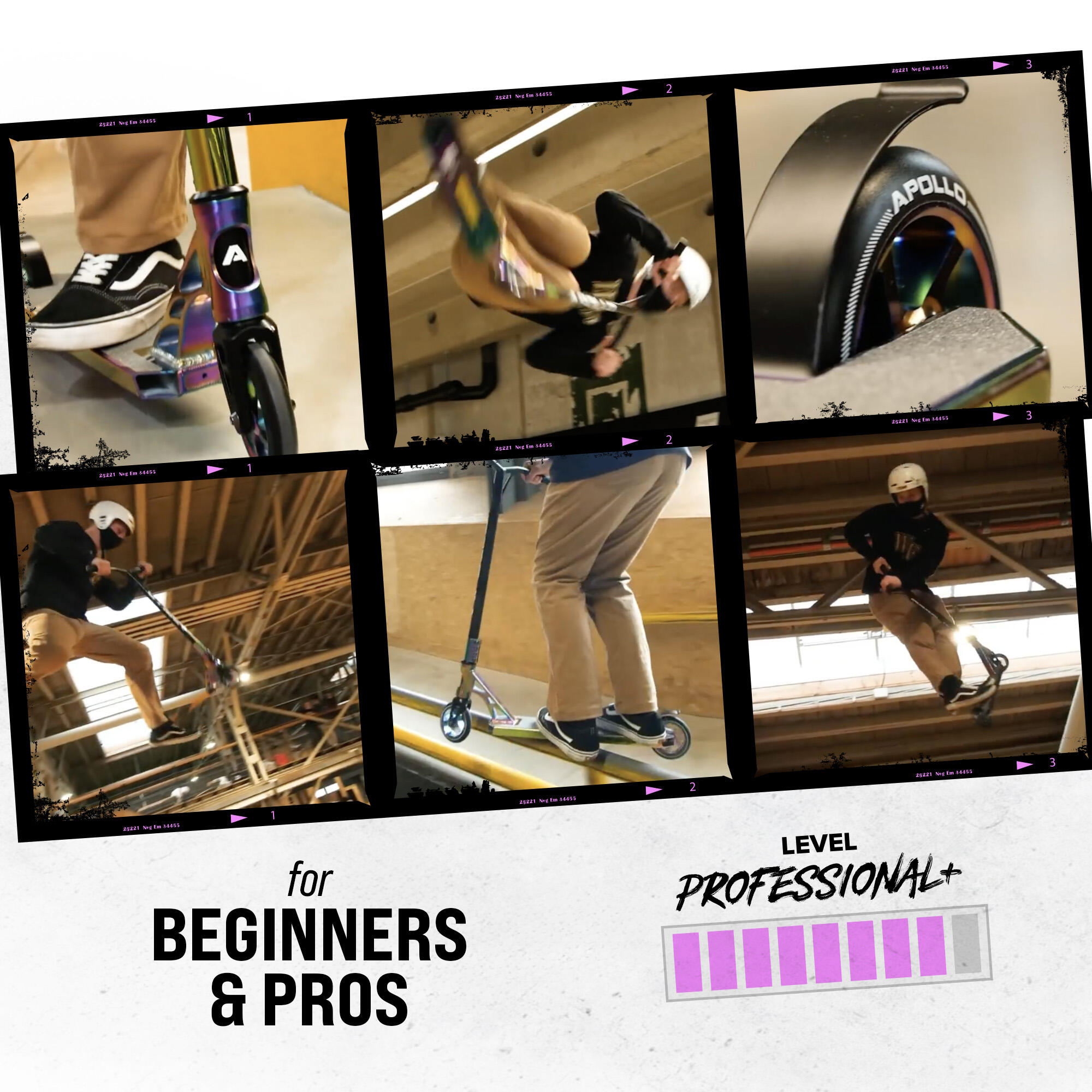 Apollo Genesis Pro X Trottinette Freestyle 110 mm Alu-Core ABEC-9 T-Bar 4/6