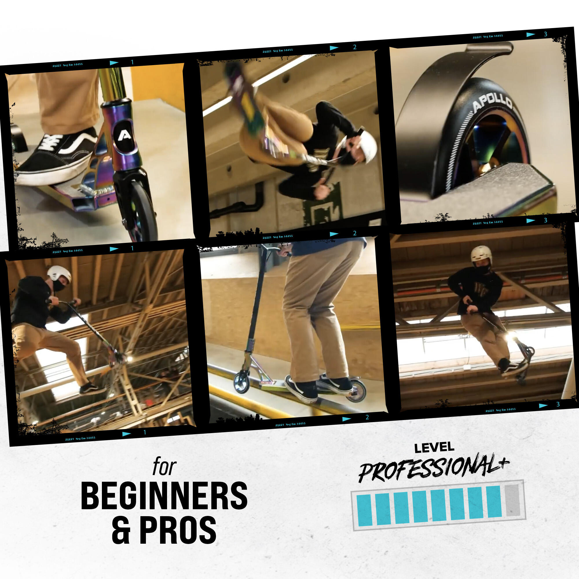 Apollo Genesis Pro X Trottinette Freestyle 110 mm Alu-Core ABEC-9 T-Bar 4/6