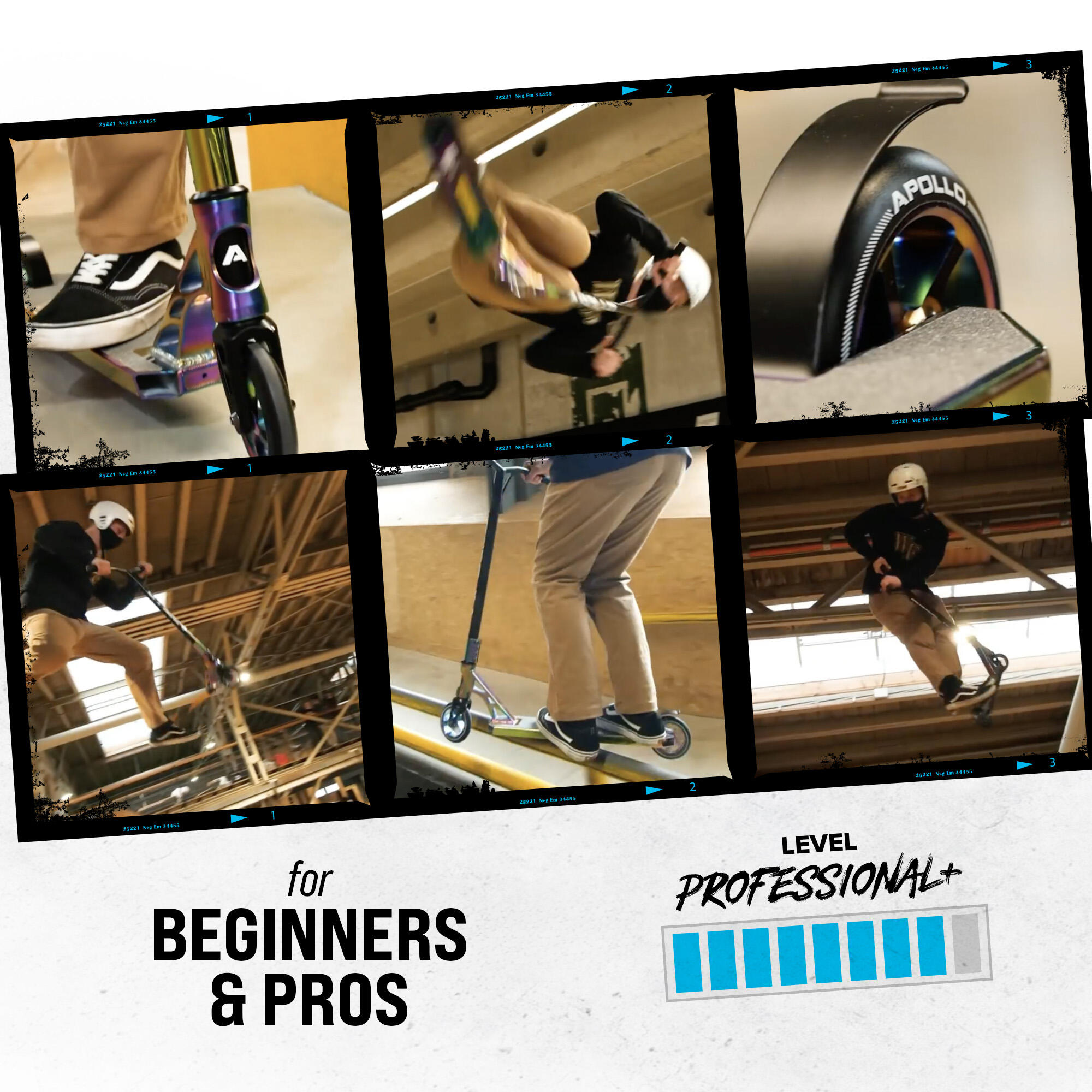 Apollo Genesis Pro X Trottinette Freestyle 110 mm Alu-Core ABEC-9 T-Bar 4/6
