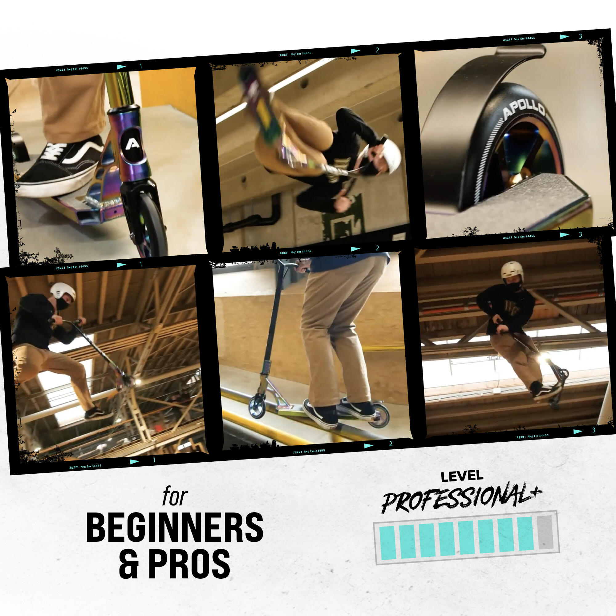 Apollo Genesis Pro X Trottinette Freestyle 110 mm Alu-Core ABEC-9 T-Bar 4/6