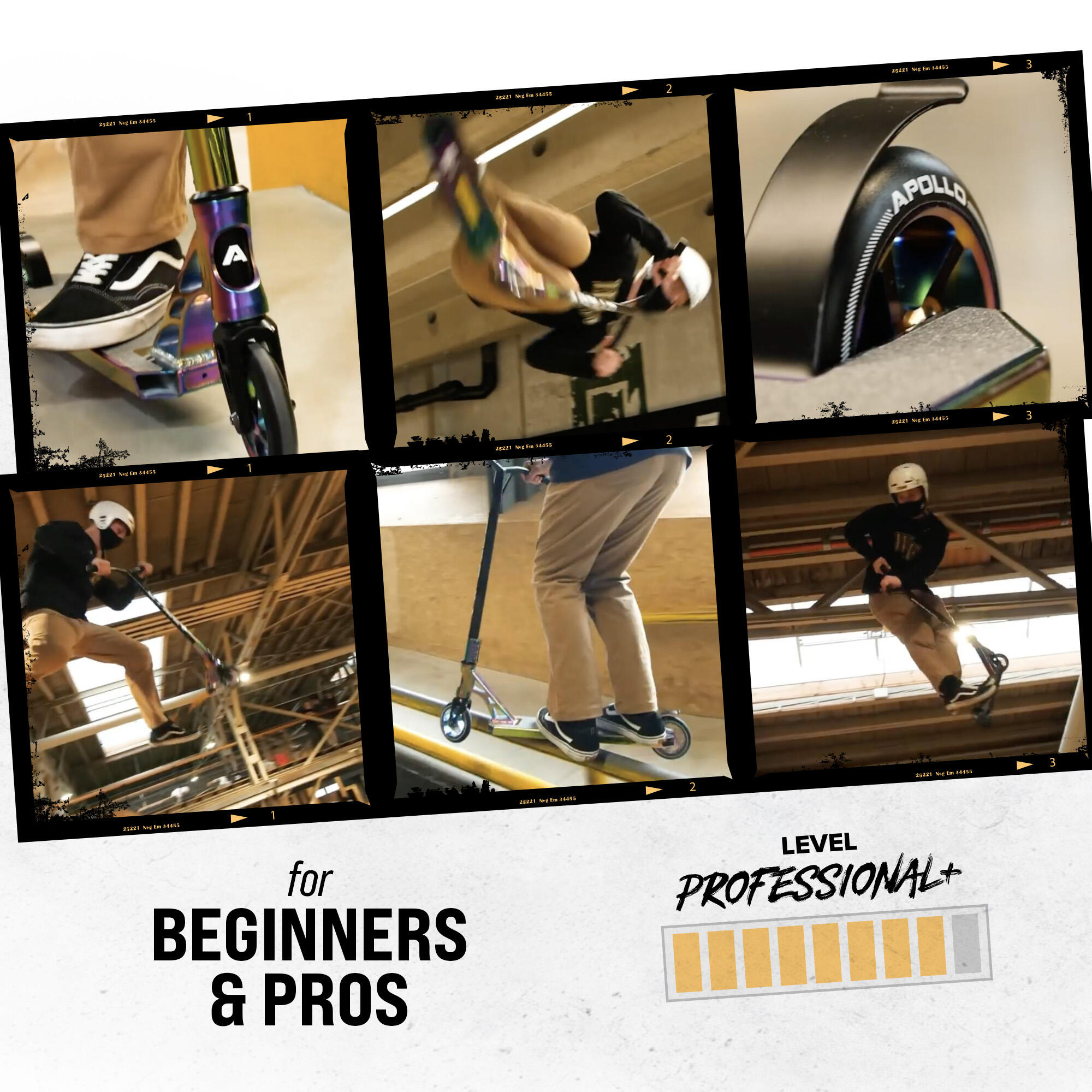 Apollo Genesis Pro X Trottinette Freestyle 110 mm Alu-Core ABEC-9 T-Bar 4/6