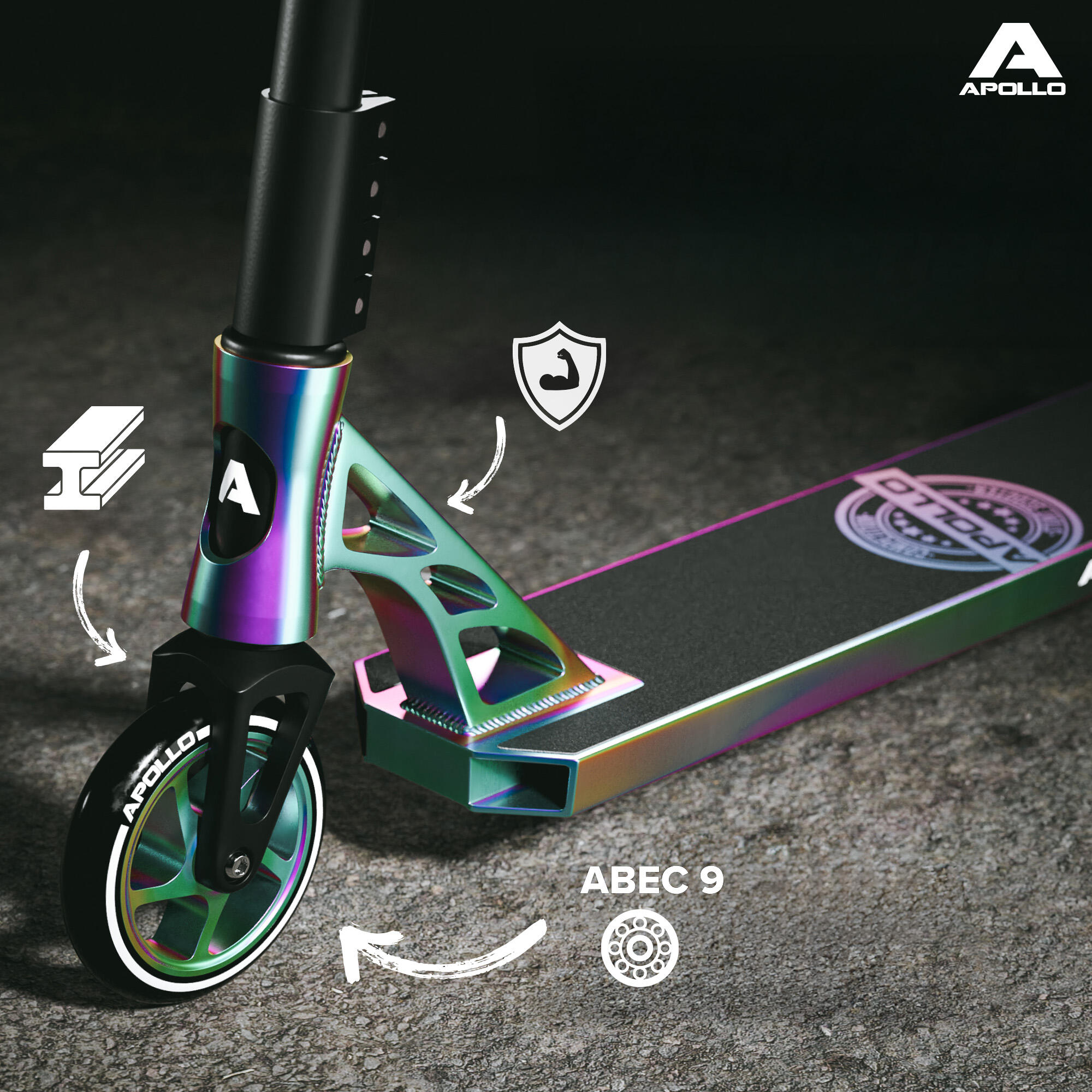 Apollo Genesis Pro X Competition – Freestyle Step 120 mm Alu-Core ABEC 9 2/6