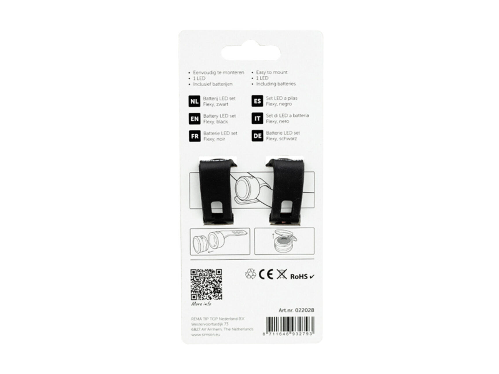 Simson Verlichtingsset 'flexy' led set - zwart 5/5