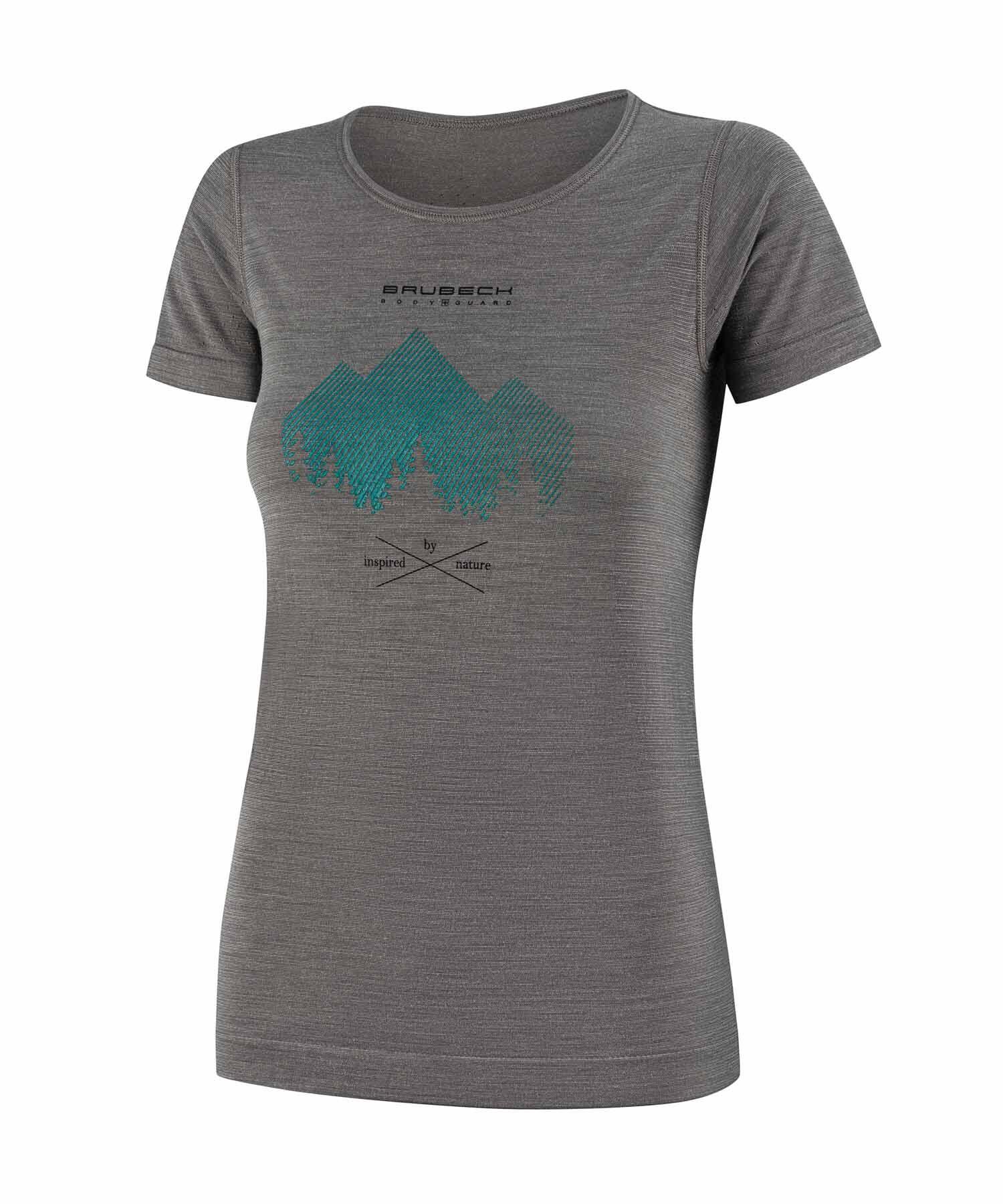 Koszulka damska z krótkim rękawem wełniana Brubeck OUTDOOR WOOL PRO 3/4