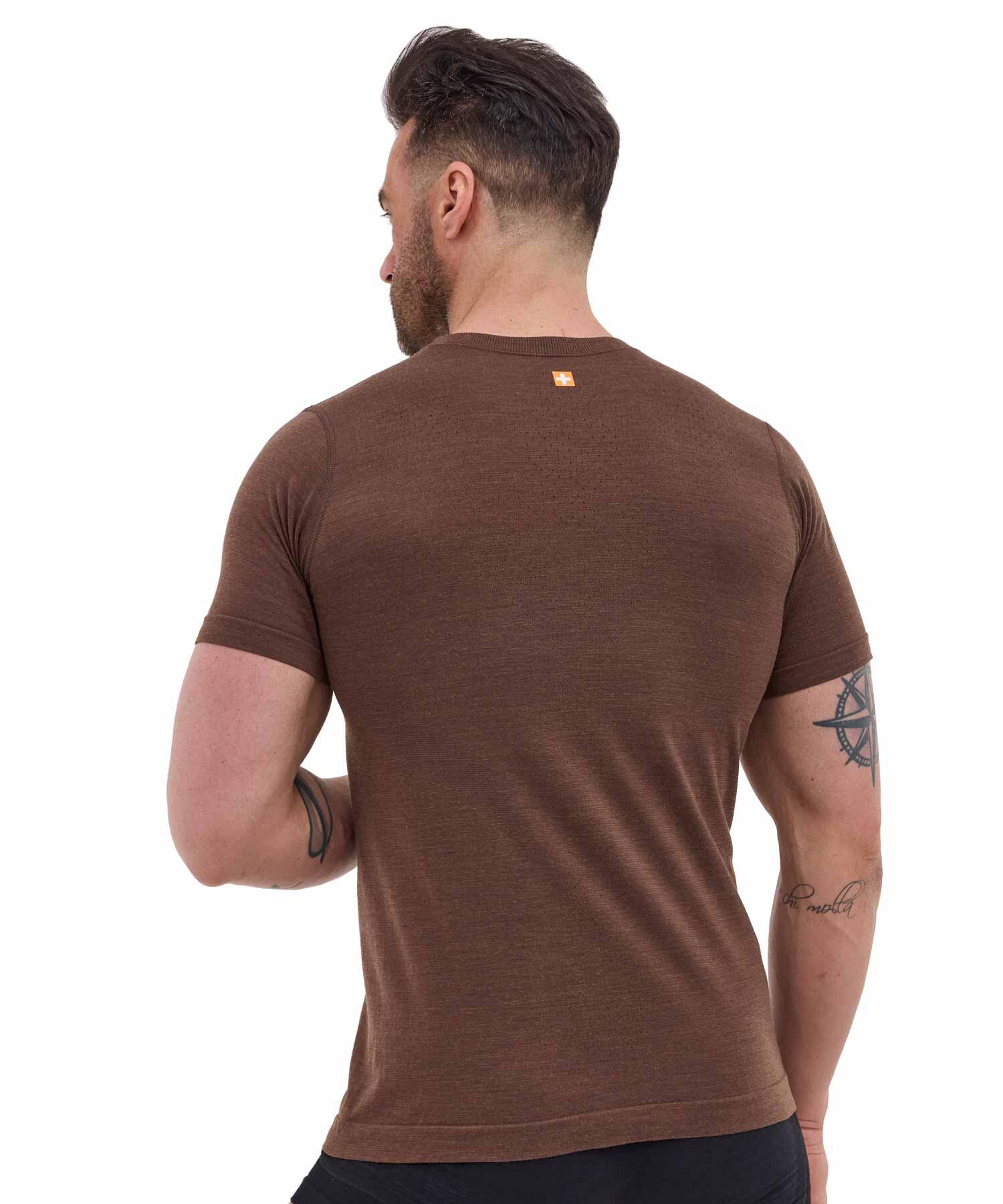 Koszulka męska z krótkim rękawem wełniana Brubeck OUTDOOR WOOL PRO 2/4