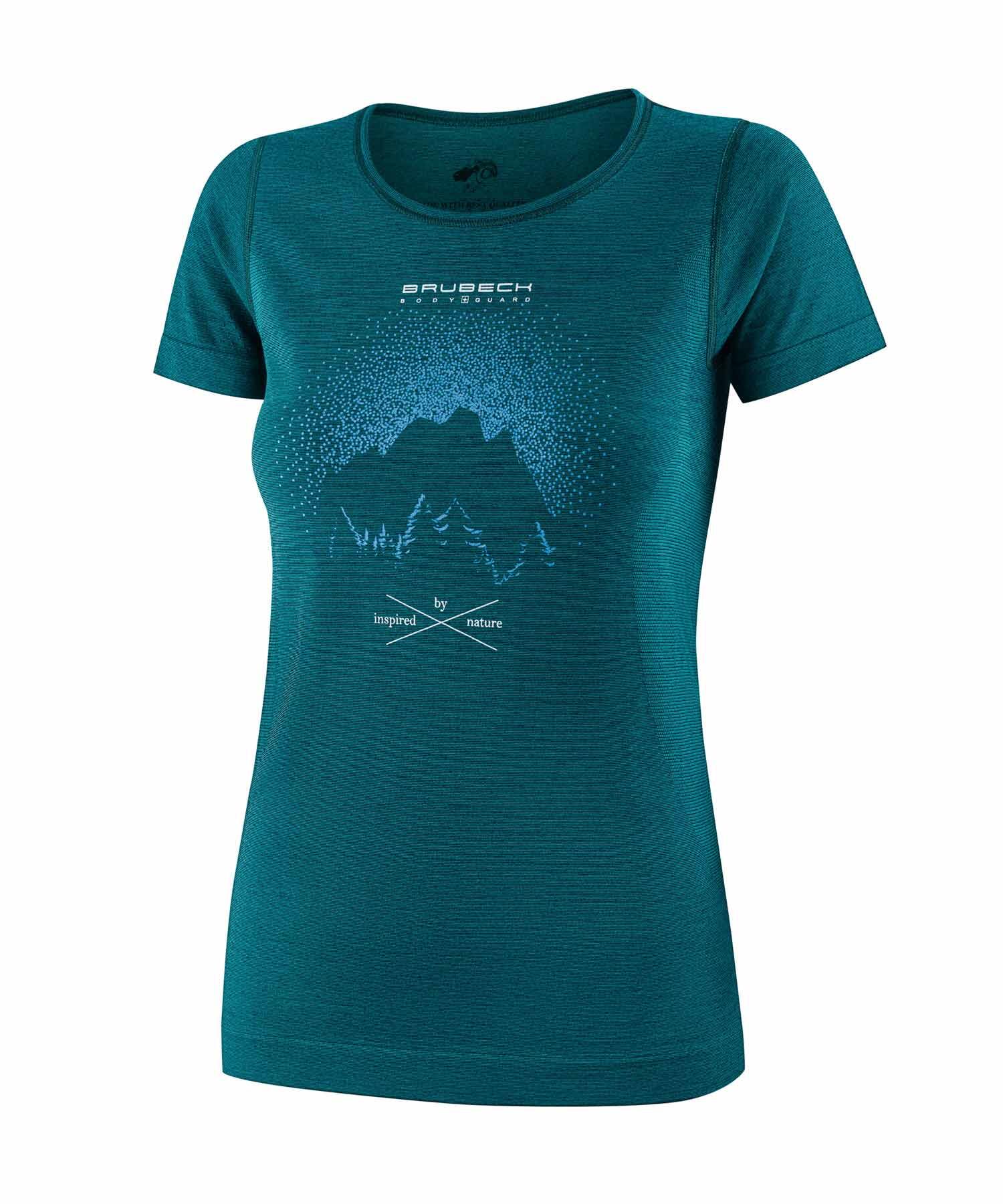 Koszulka damska z krótkim rękawem wełniana Brubeck OUTDOOR WOOL PRO 3/4