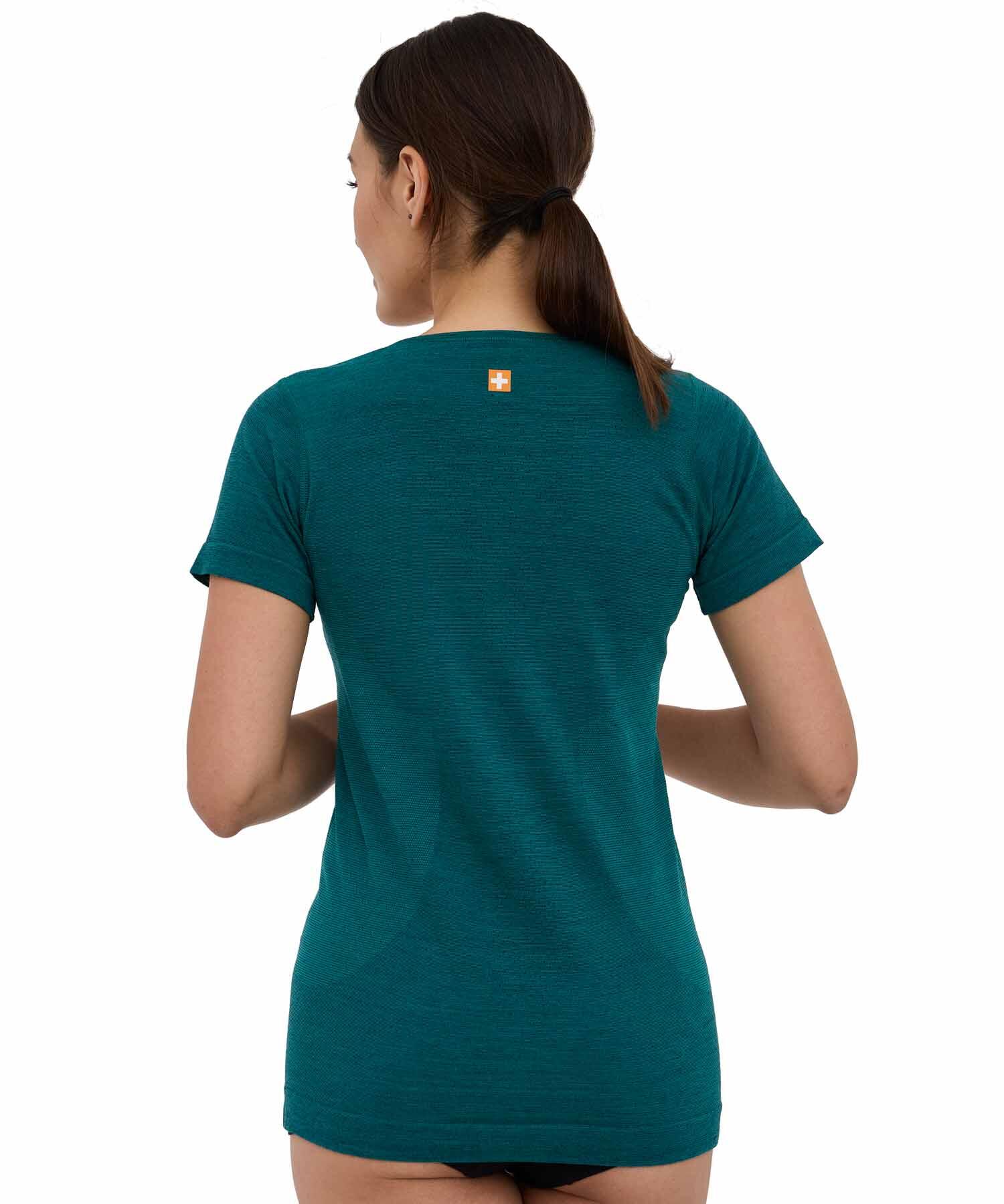 Koszulka damska z krótkim rękawem wełniana Brubeck OUTDOOR WOOL PRO 2/4
