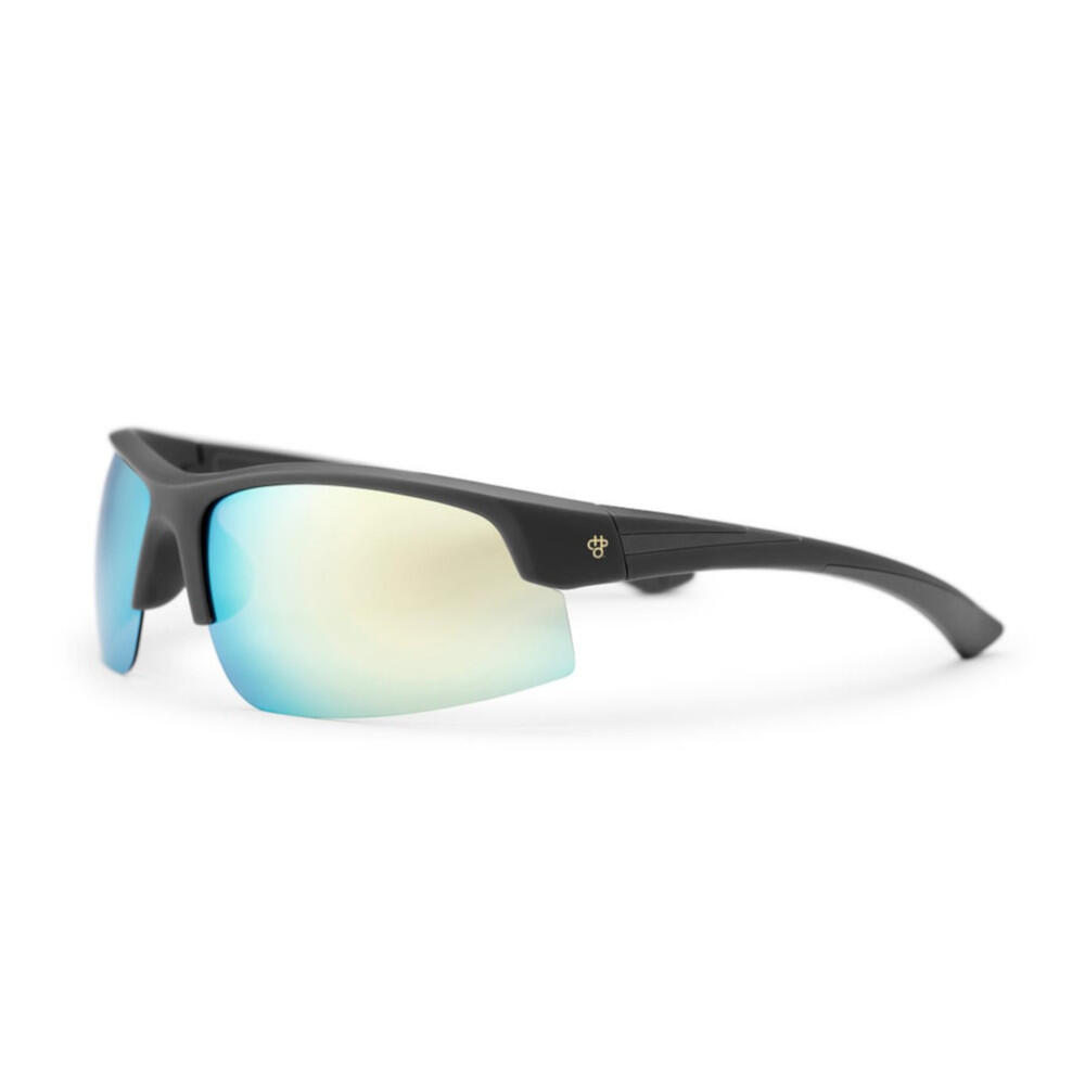 CHPO Brand Sunglasses Len Matte Grey Turquoise Mirror 2/3