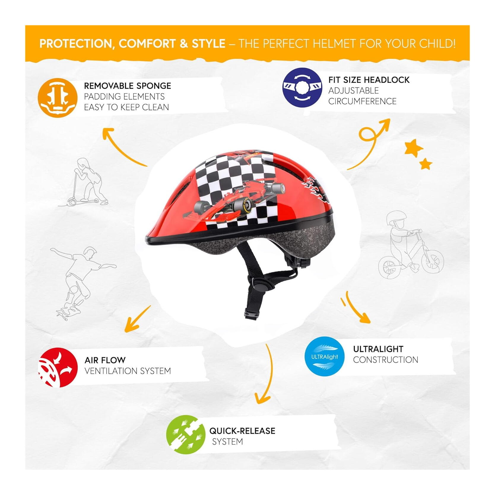 Capacete infantil Meteor KS06 Race team S 48-52 cm 6/7
