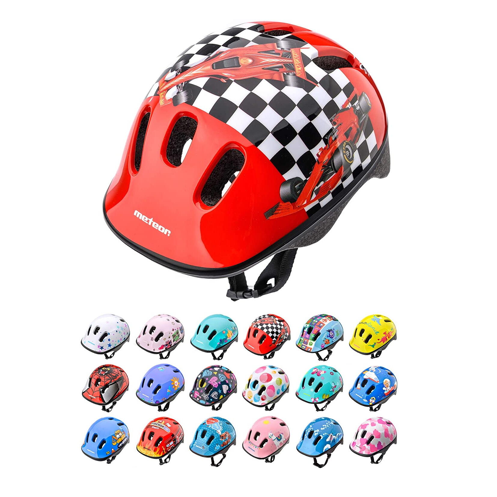 Capacete infantil Meteor KS06 Race team S 48-52 cm 5/7
