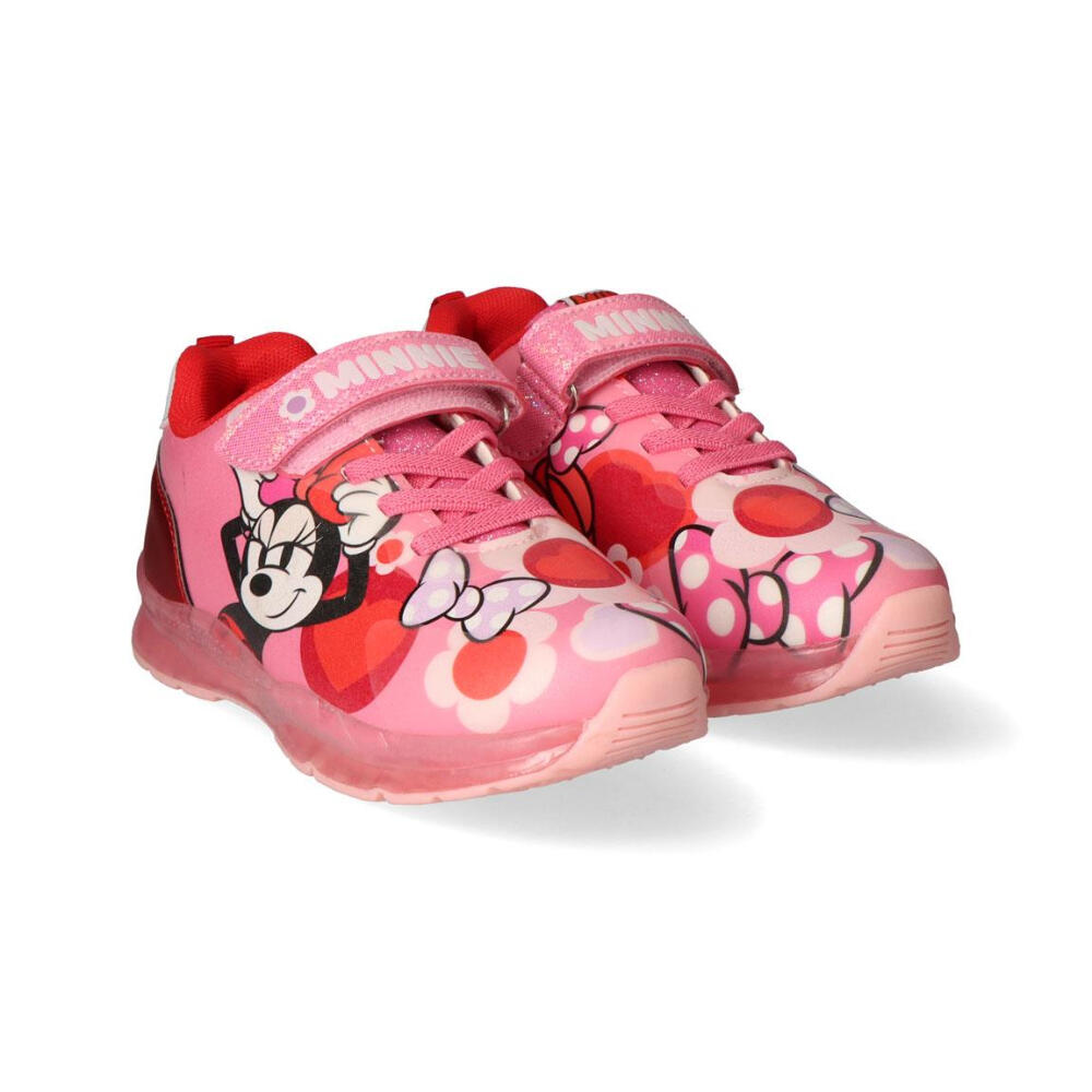Zapatillas Deportivas Con Luces Minnie Mouse Rosa Y Rojo Metalizado Niña 2/3