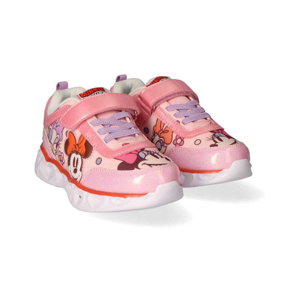 Zapatillas Deportivas Suela Ligera Eva Con Luces Minnie Y Daisy Rosa Niña 2/3