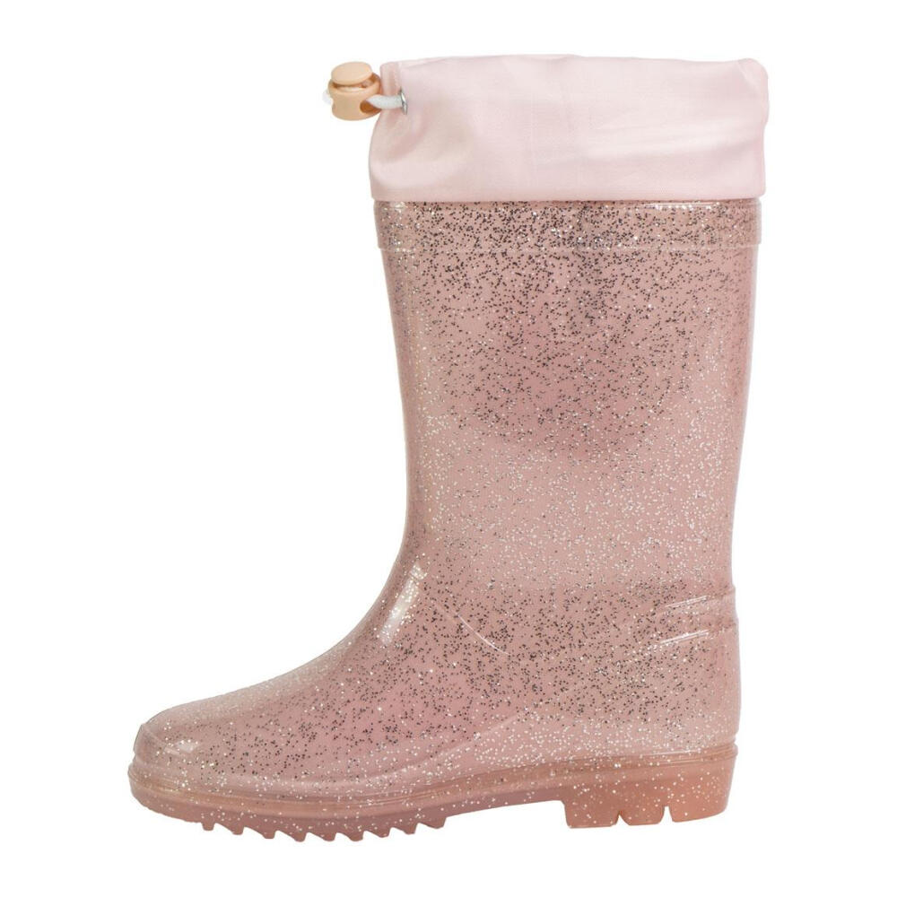Botas De Agua Minnie Mouse Rosa Con Purpurina Niña 2/2