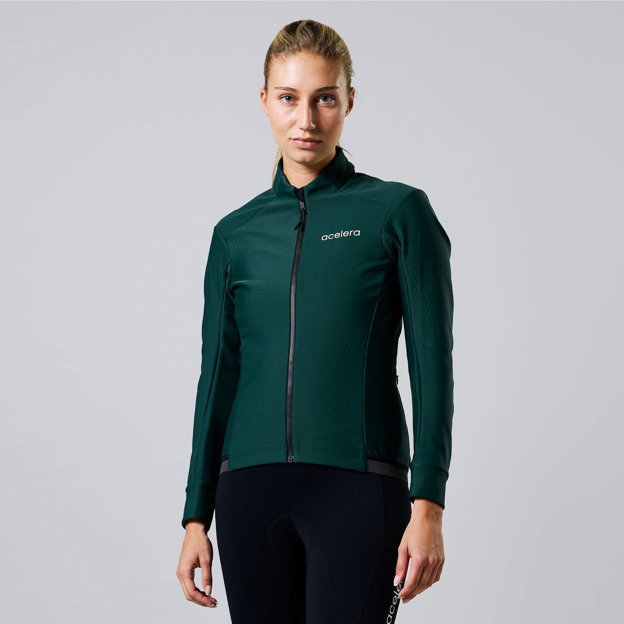 Acelera - Veste Vélo Route Hiver Femme - Imperméable - Coupe-vent – Vêtements De Vélo - Veste 3 En 1 - Vert - Decathlon