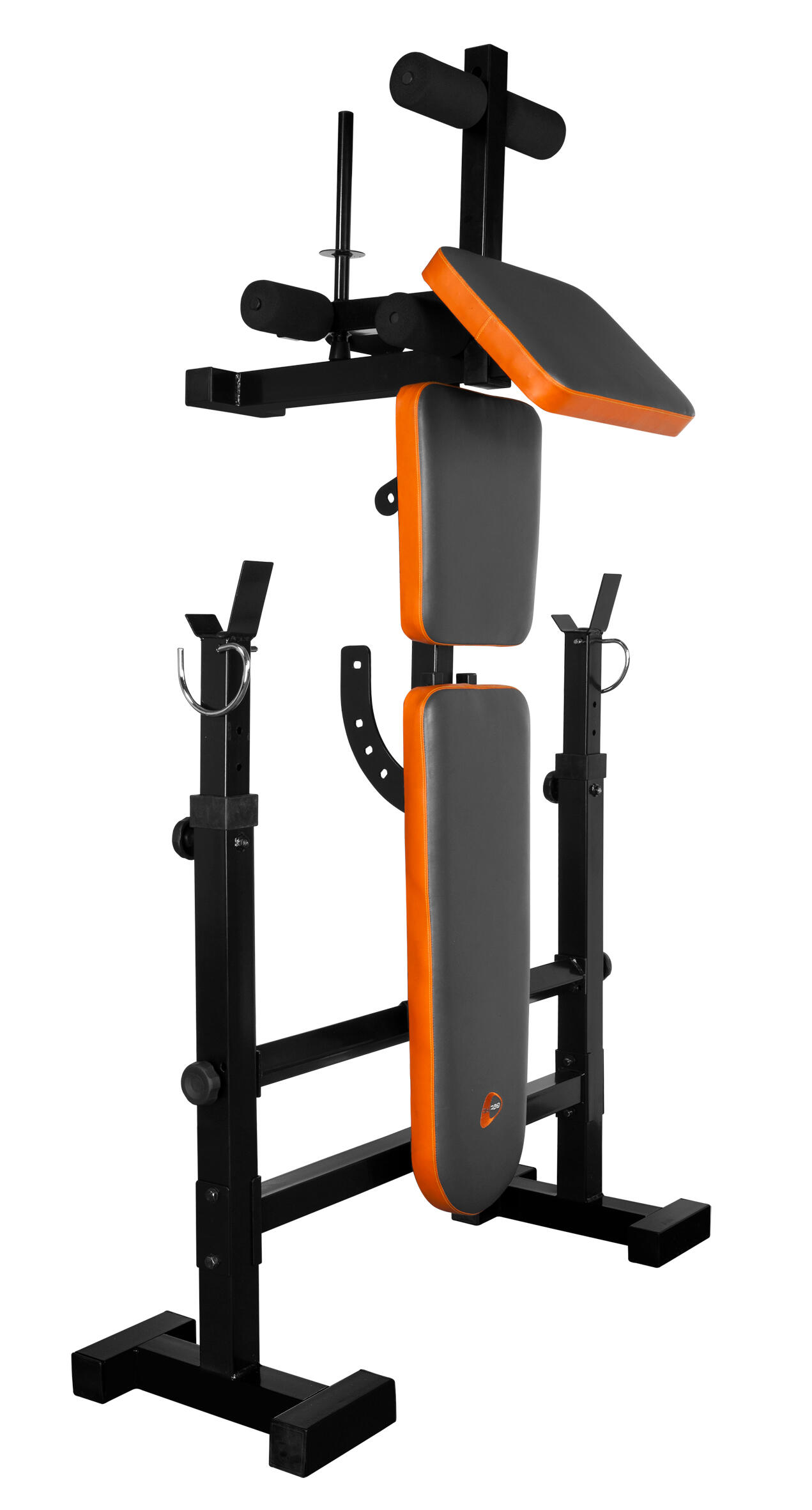Panca Porta Bilanciere Pieghevole GetFit Force 445 - Schienale 4 Posizioni, Tela 2/2
