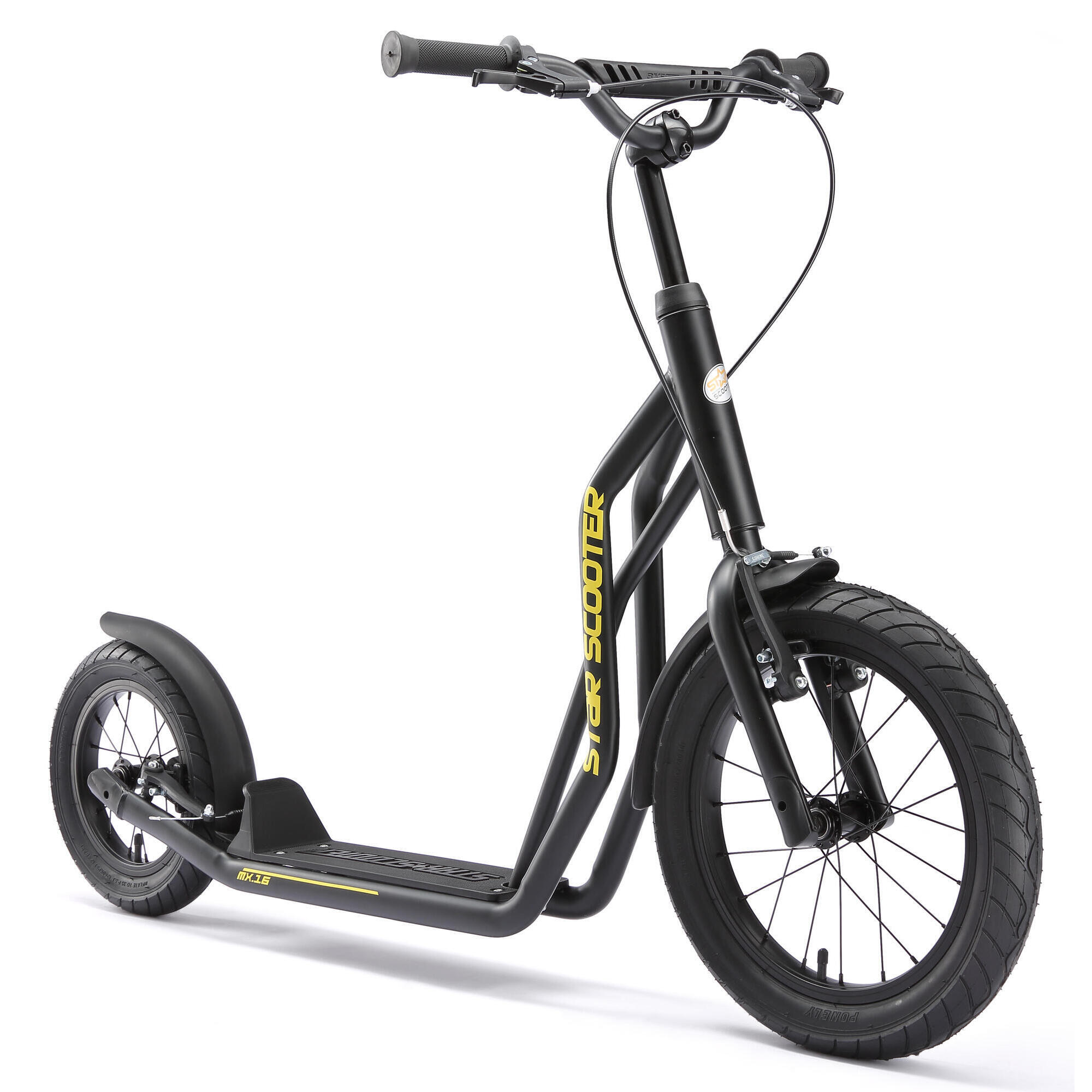 Star Scooter - Trottinette Grandes Roues 16", Pour Enfants De 8 Ans, Pneus Gonflables, Mixed - Trottinette - Noir - Taille Unique - Decathlon