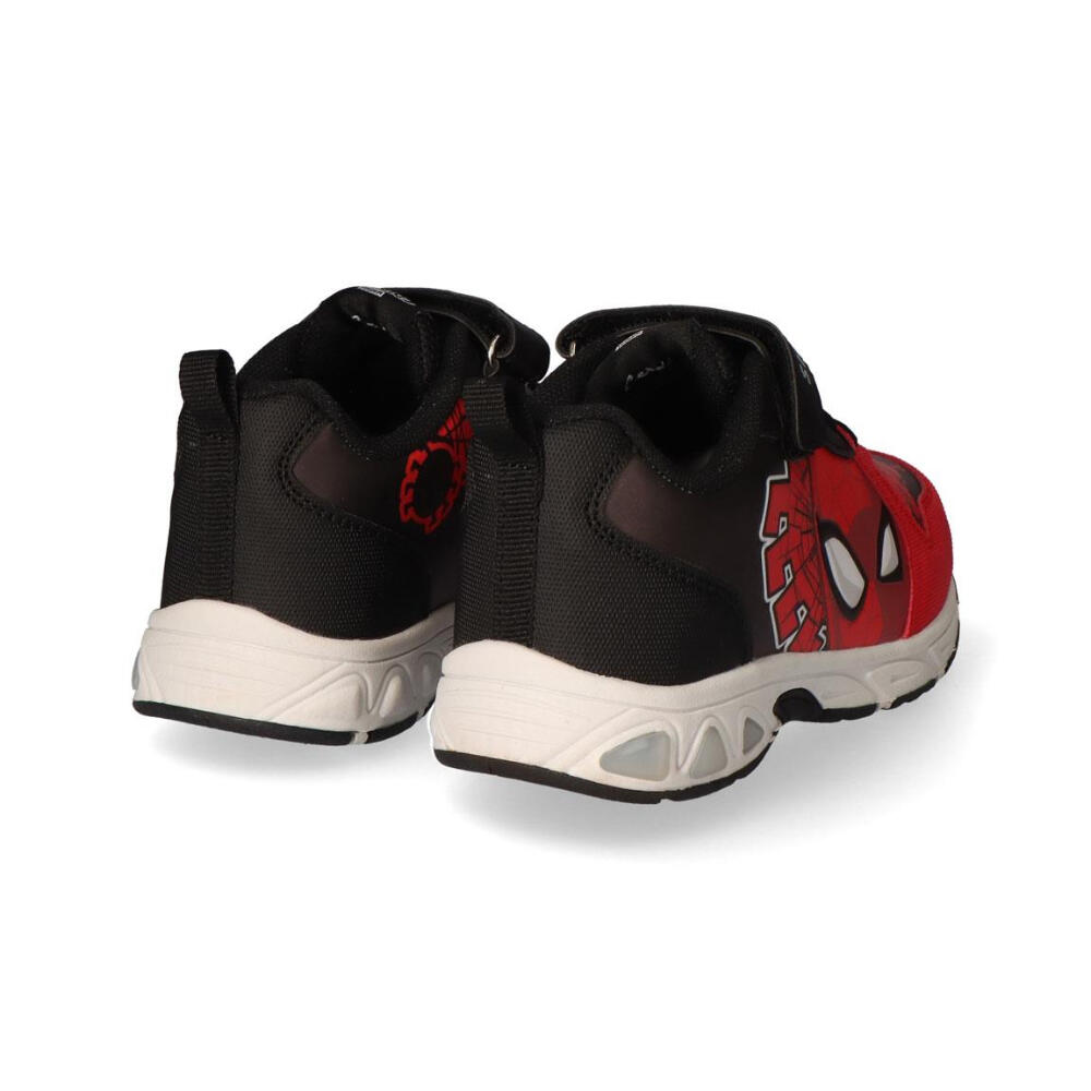 Zapatillas Deportivas Suela Tpr Con Luces Spiderman Negro Y Rojo Niño 3/3
