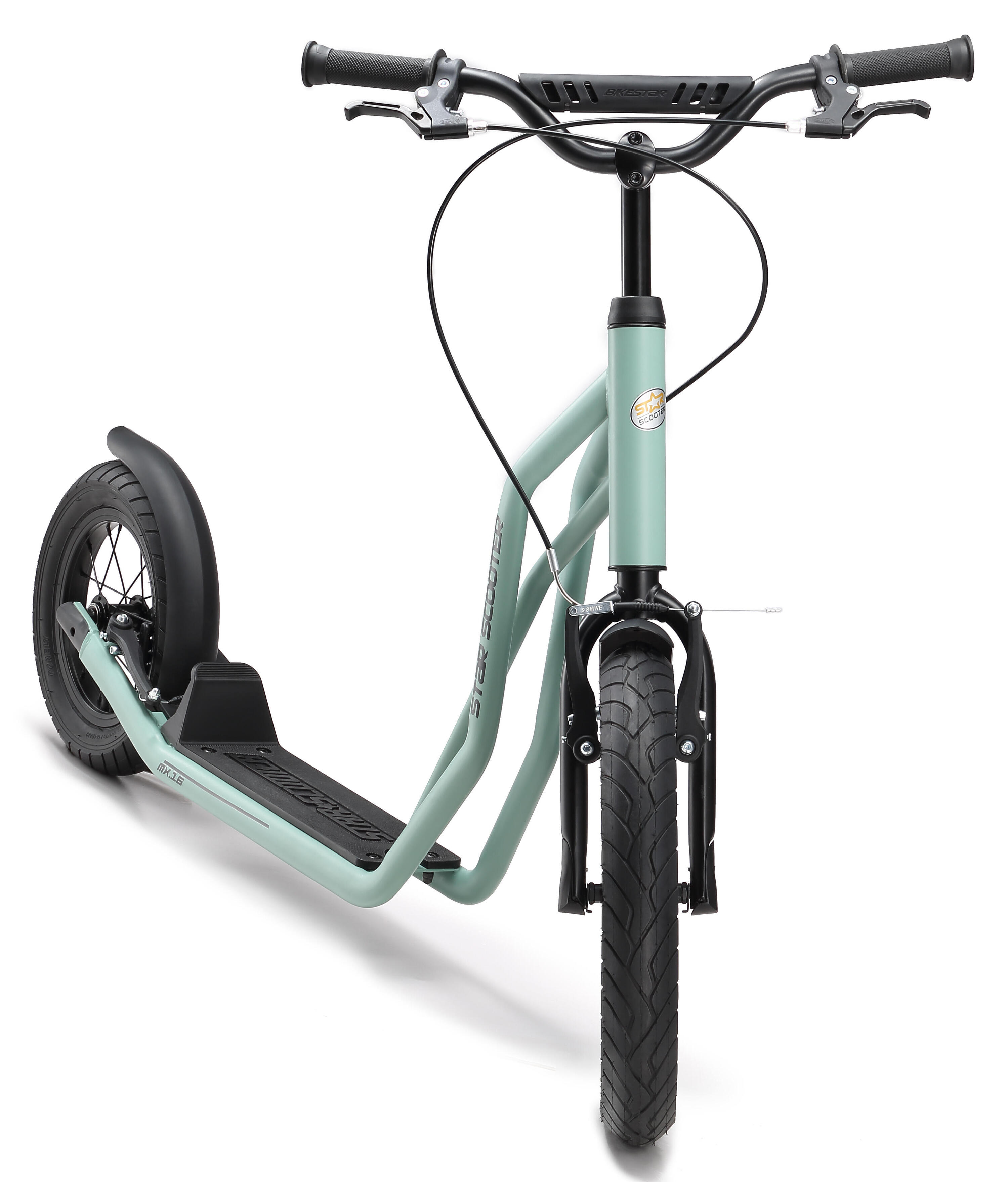 Trottinette grandes roues 16", pour enfants de 8 ans, pneus gonflables, Mixed 6/7