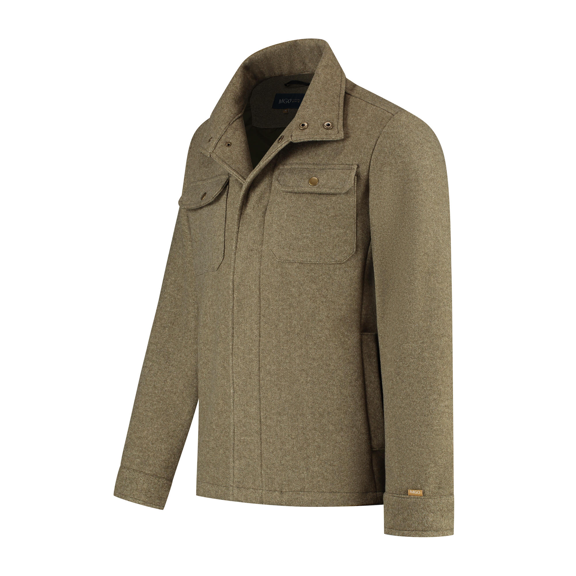 Cedric Homme - Veste légère - Rembourrée - Aspect laine - Vert 3/7