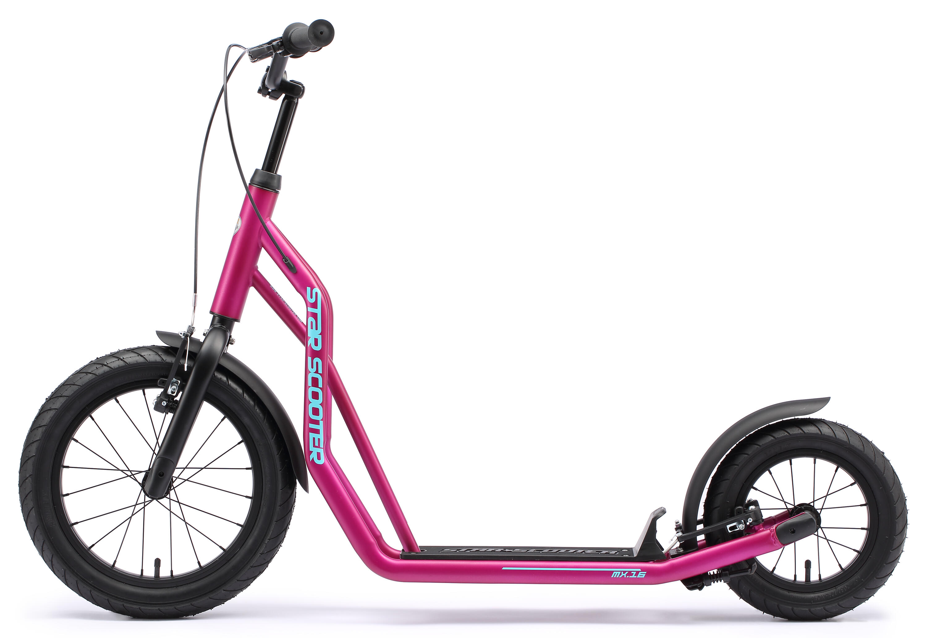 Trottinette grandes roues 16", pour enfants de 8 ans, pneus gonflables, Mixed 3/7