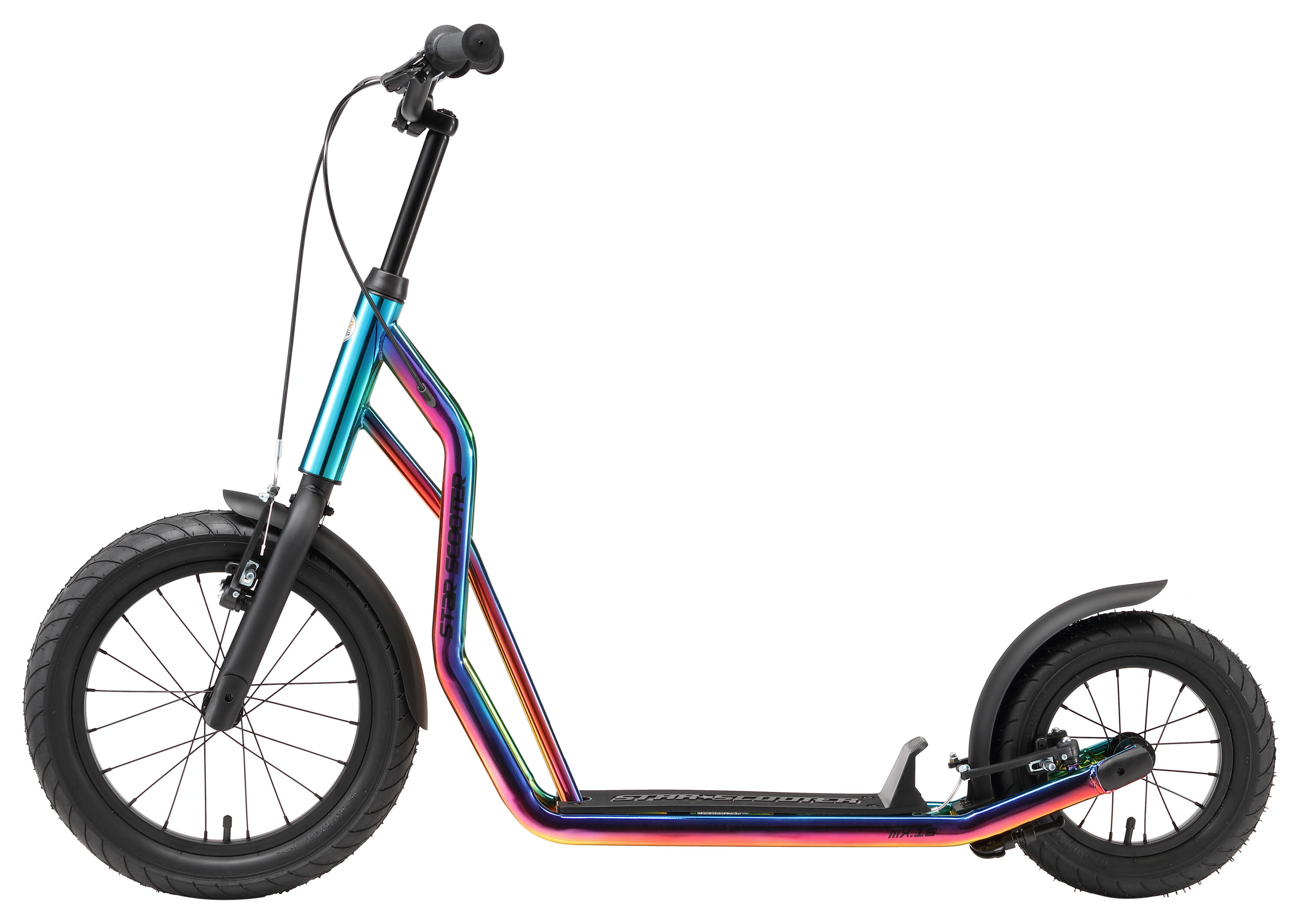 Monopattino con grandi ruote 16", per bambini 8 anni, pneumatici ad aria, Mixed 3/7