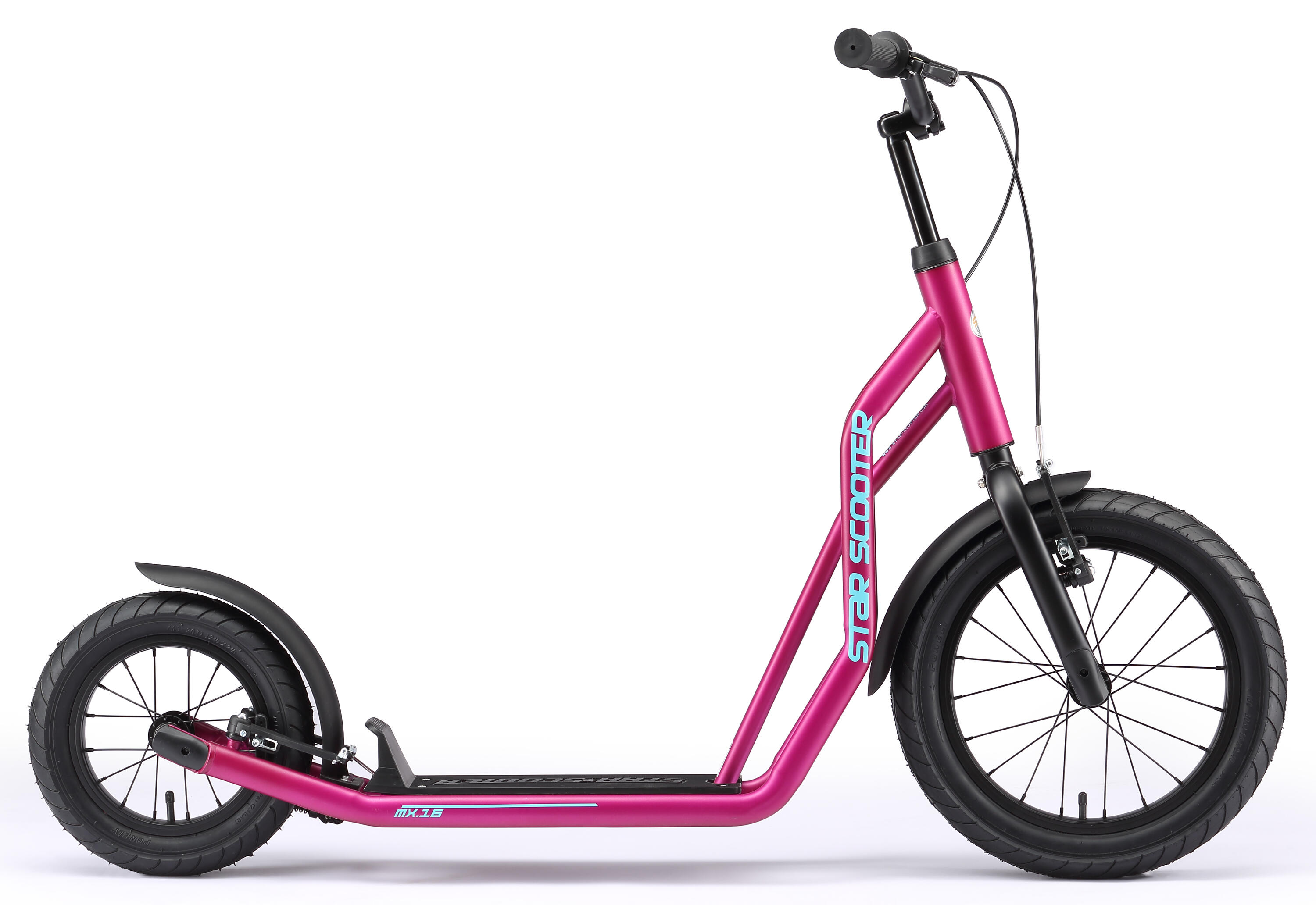 Trottinette grandes roues 16", pour enfants de 8 ans, pneus gonflables, Mixed 2/7