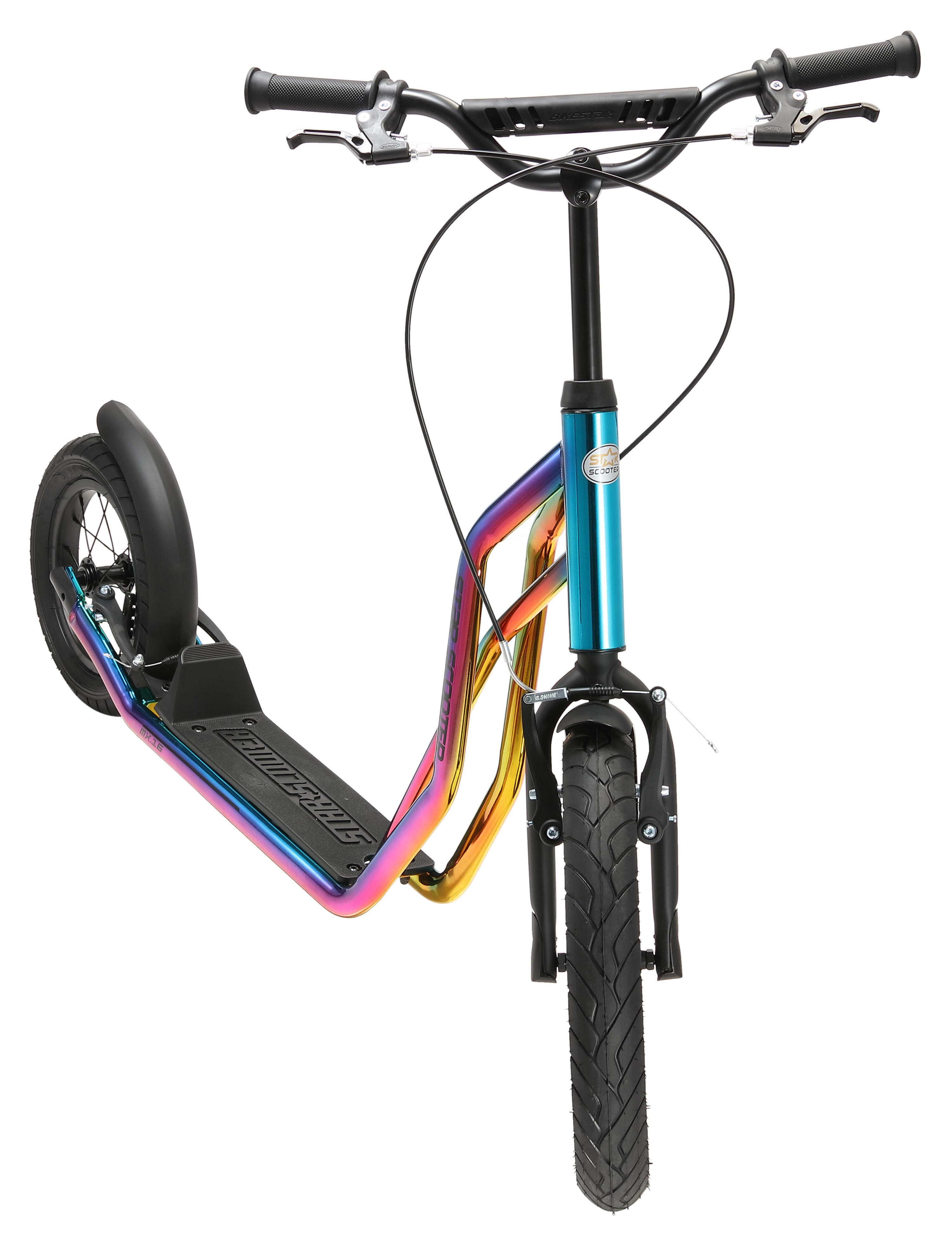 Monopattino con grandi ruote 16", per bambini 8 anni, pneumatici ad aria, Mixed 6/7