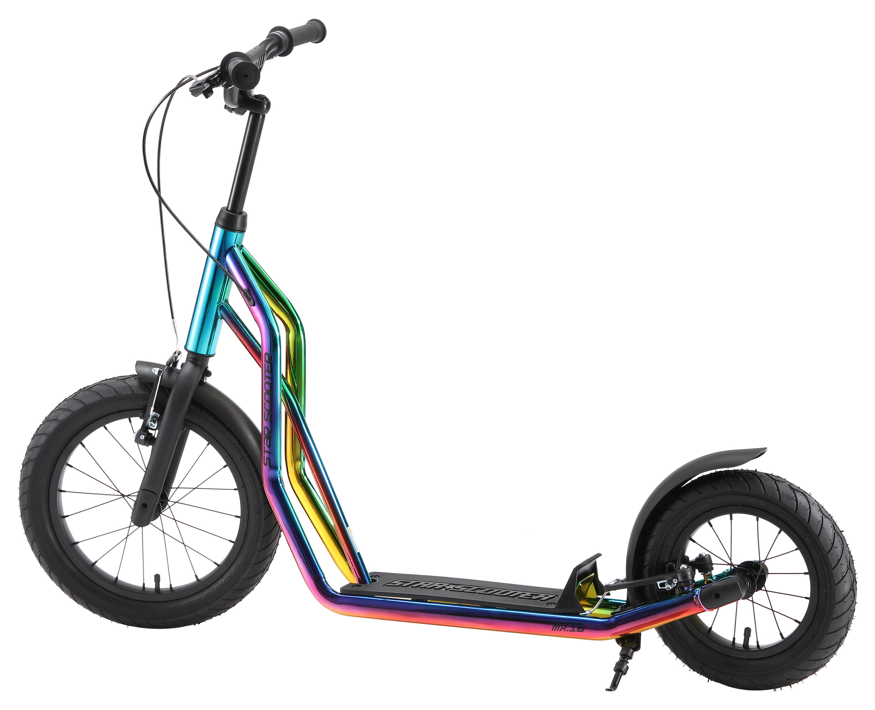 Monopattino con grandi ruote 16", per bambini 8 anni, pneumatici ad aria, Mixed 4/7