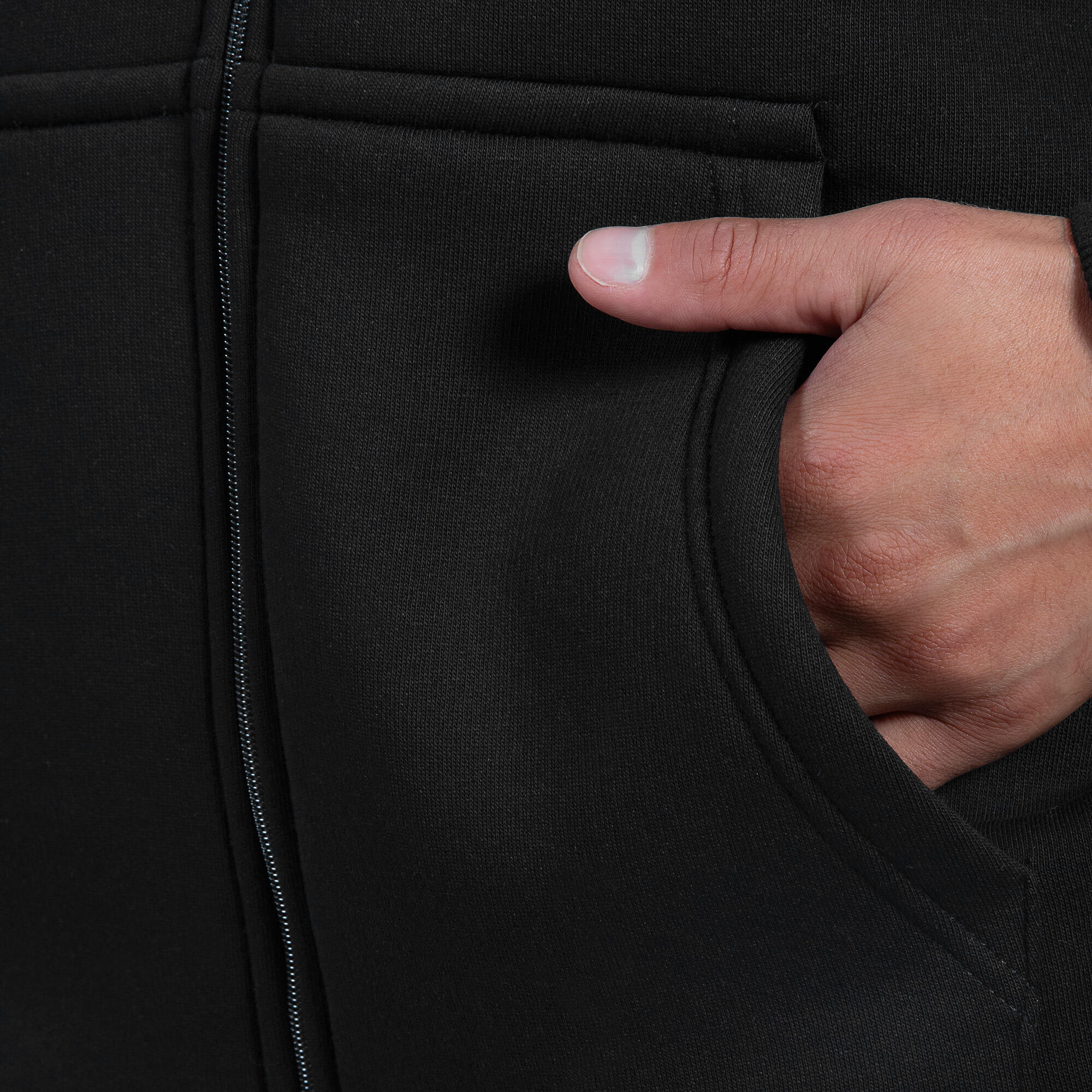 Herren Zip Hoodie Cedrik Schwarz 5/5