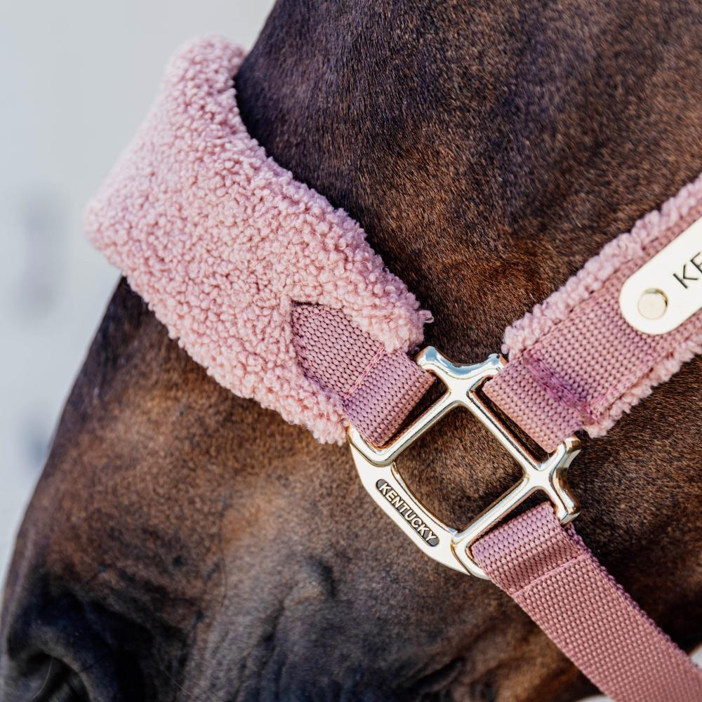 Teddy fleece halster oud roze Pony 3/5