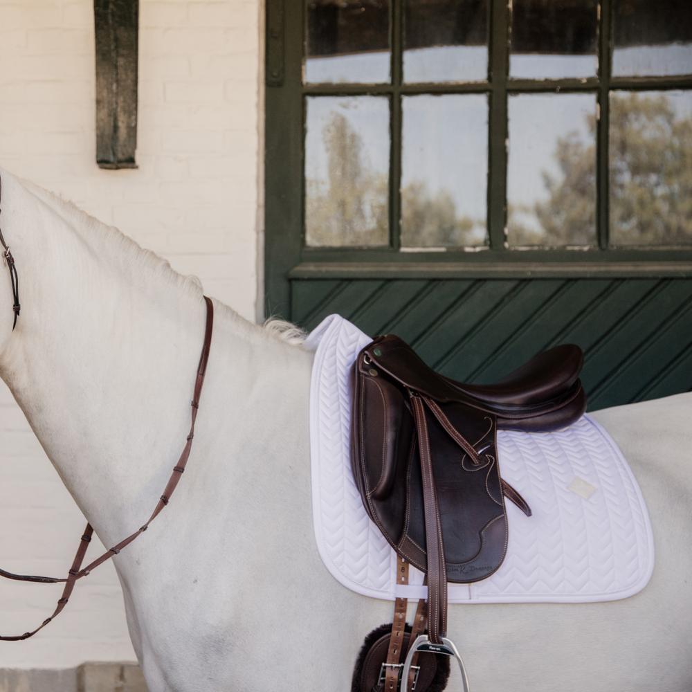 Schabracke fishbone dressage weiss 4/7