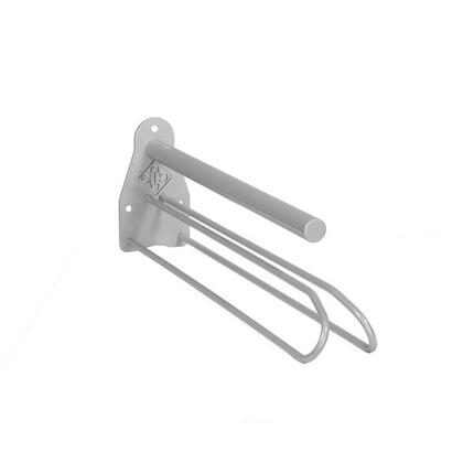 Porte-selles metal avec tapis porte acier argent