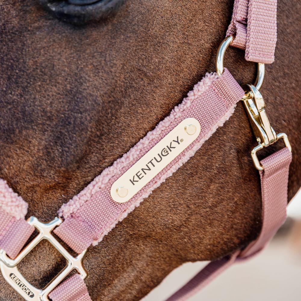 Teddy fleece halster oud roze Pony 4/5