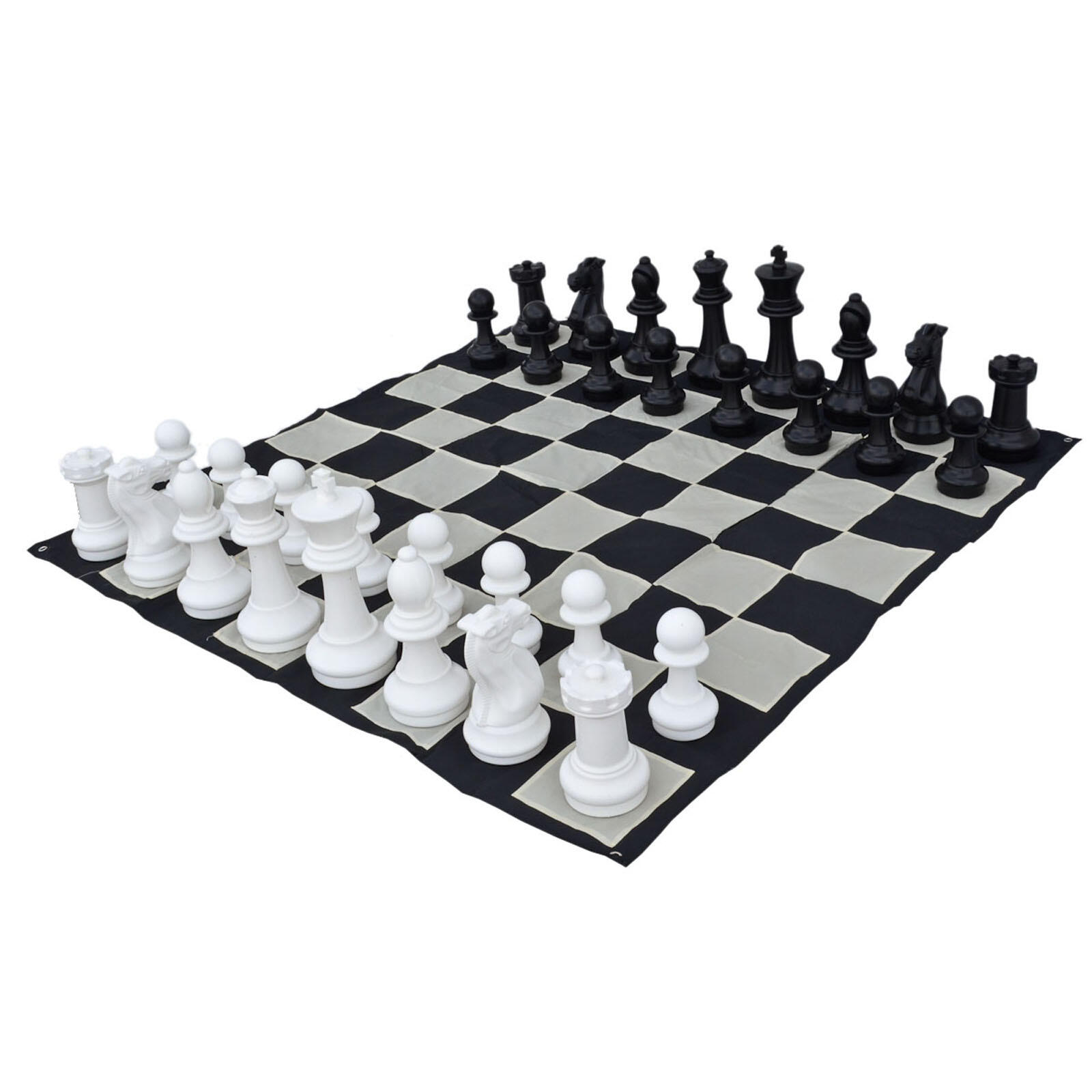 Premium 40cm (16 Inch) Giant Chess, Checkers, Nylon Mat and Bag Package