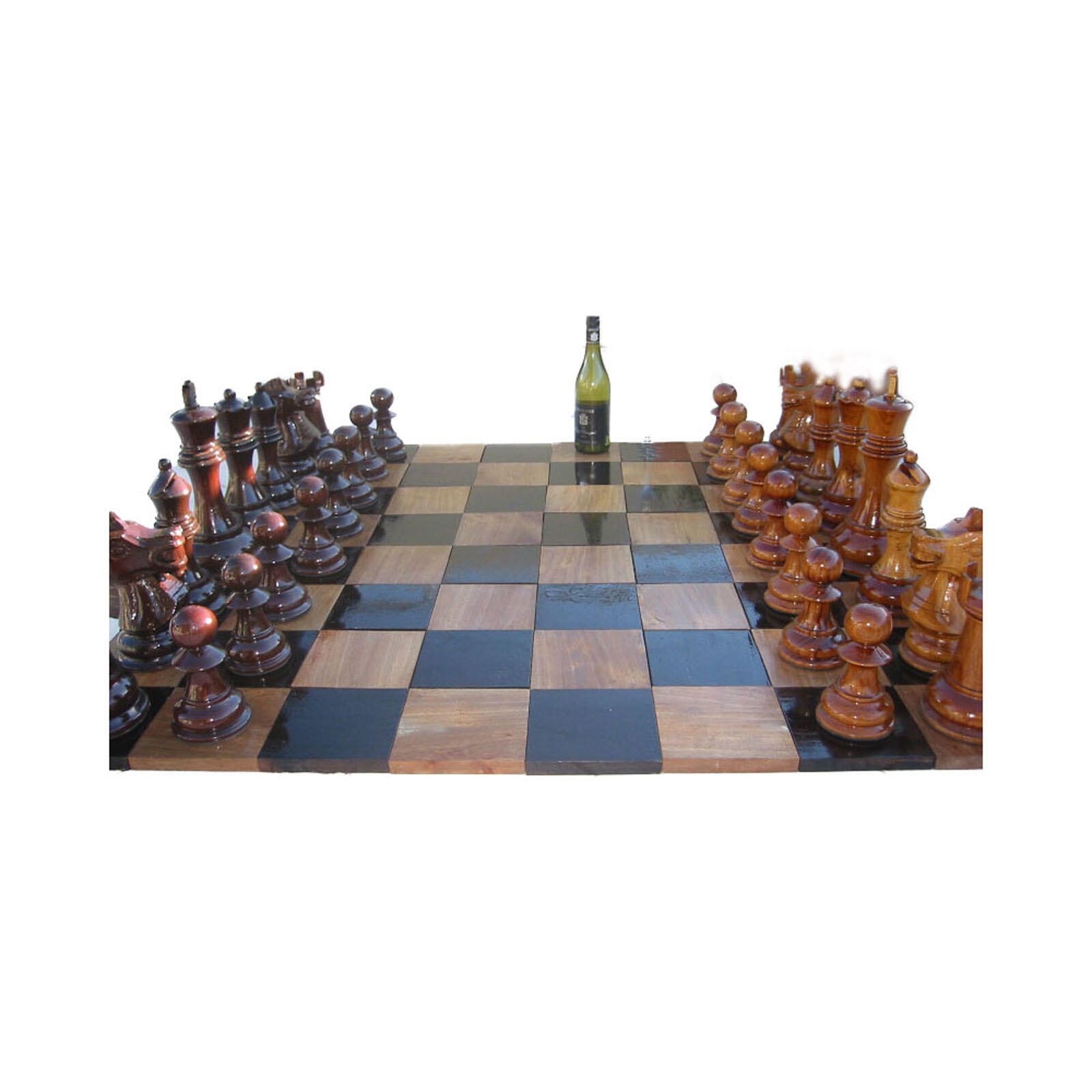 Yardgames 30cm (12 Inch) Handmade Indoor - Outdoor Teak Chess Pieces