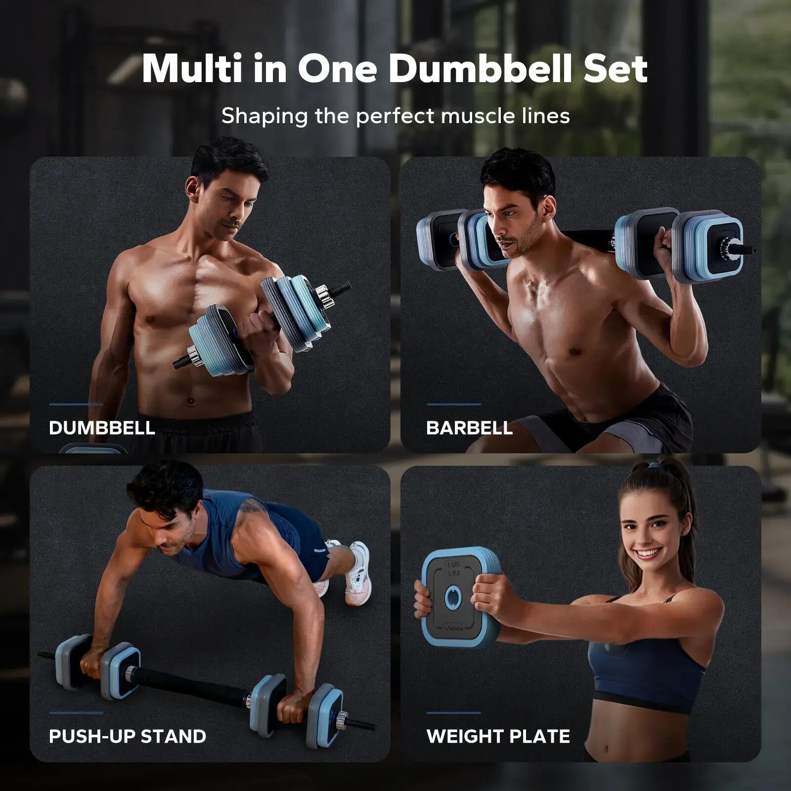 Set Gantere reglabil 10 kg (2 x 5 kg), Merach 2/6