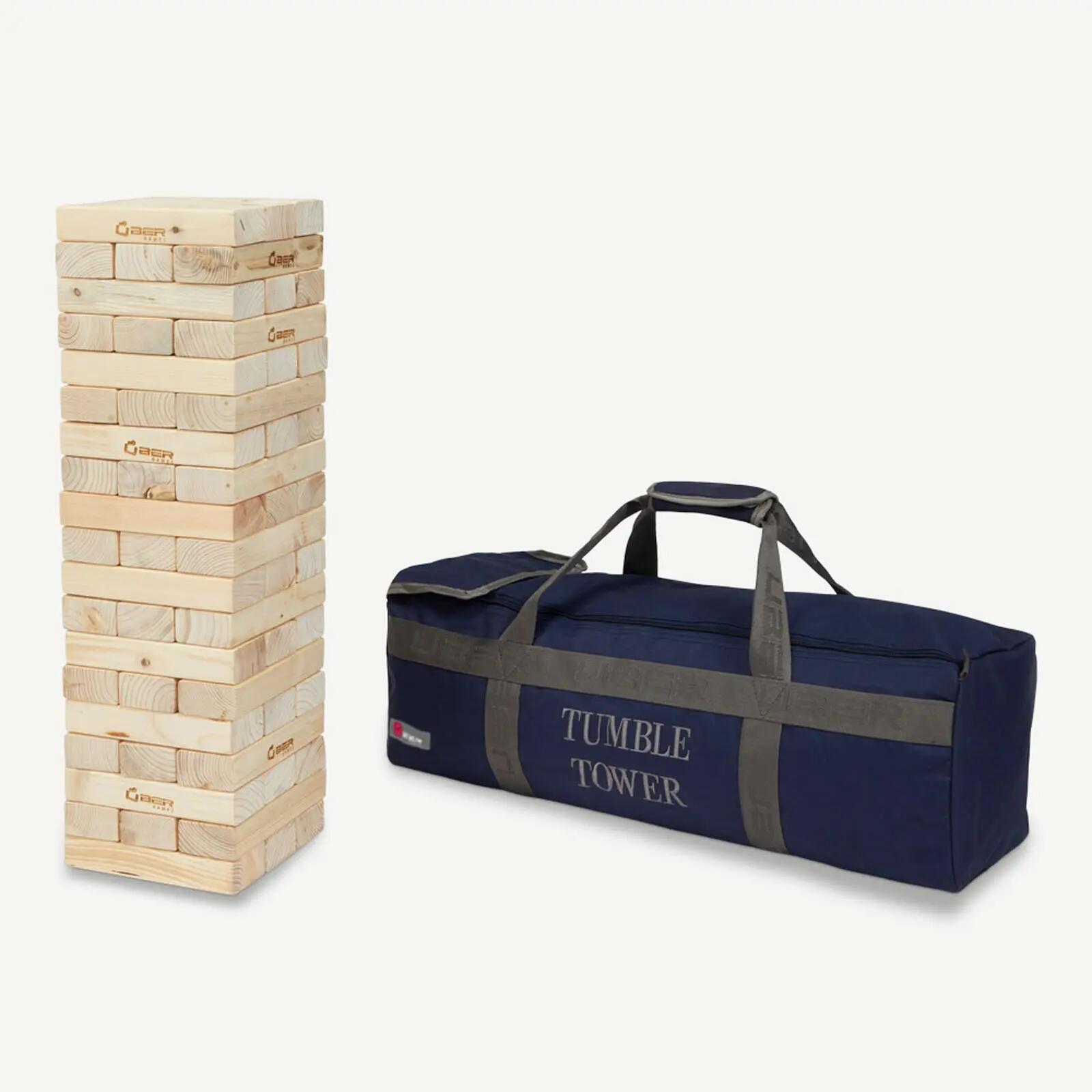 Tumble Tower Pine  – Oversized Jenga Style Game for All Ages. 68cm - 120cm+.
