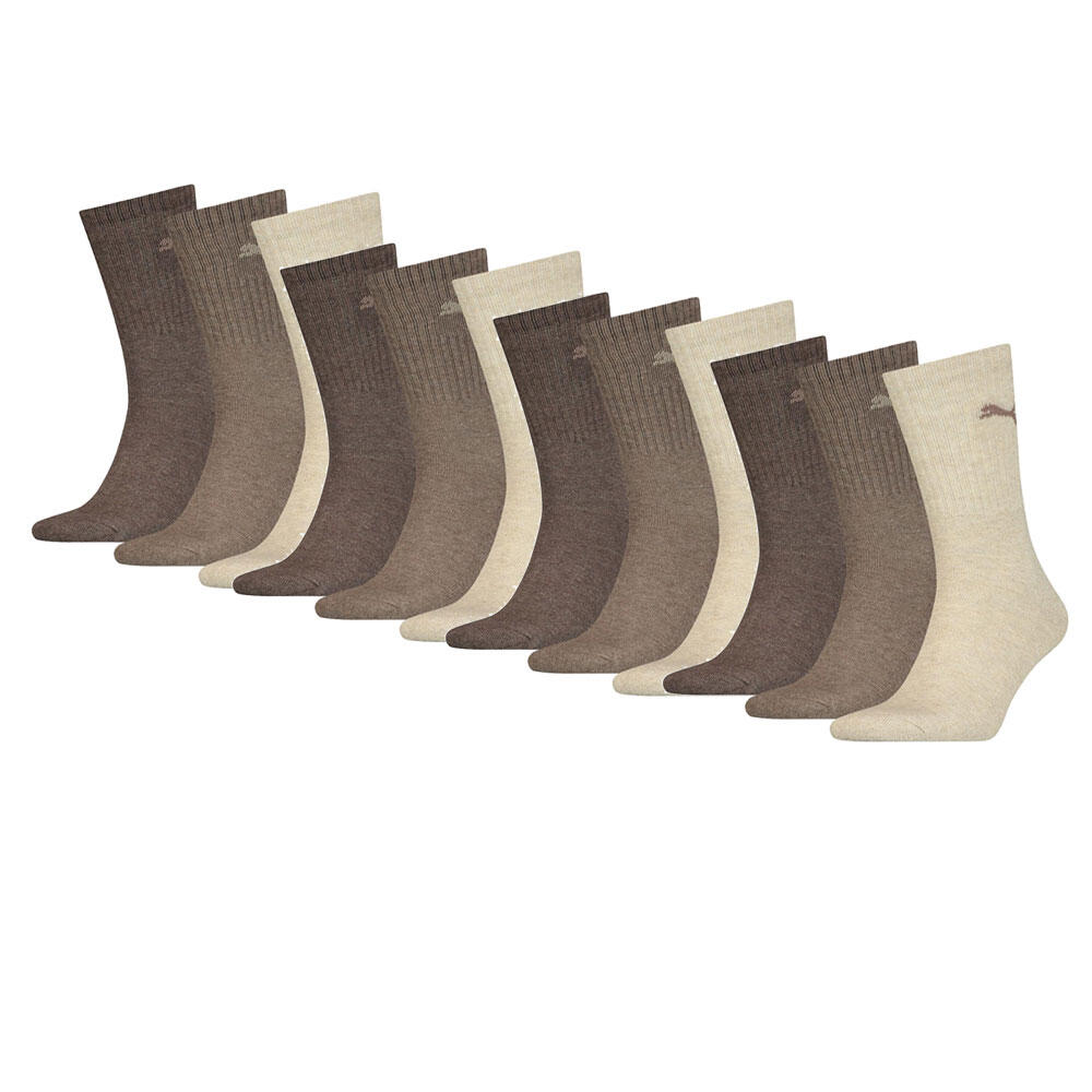 Puma - Chaussettes De Sport Puma - 12 Paires - Mélange Marron Clair - Chaussettes - Marron - Decathlon