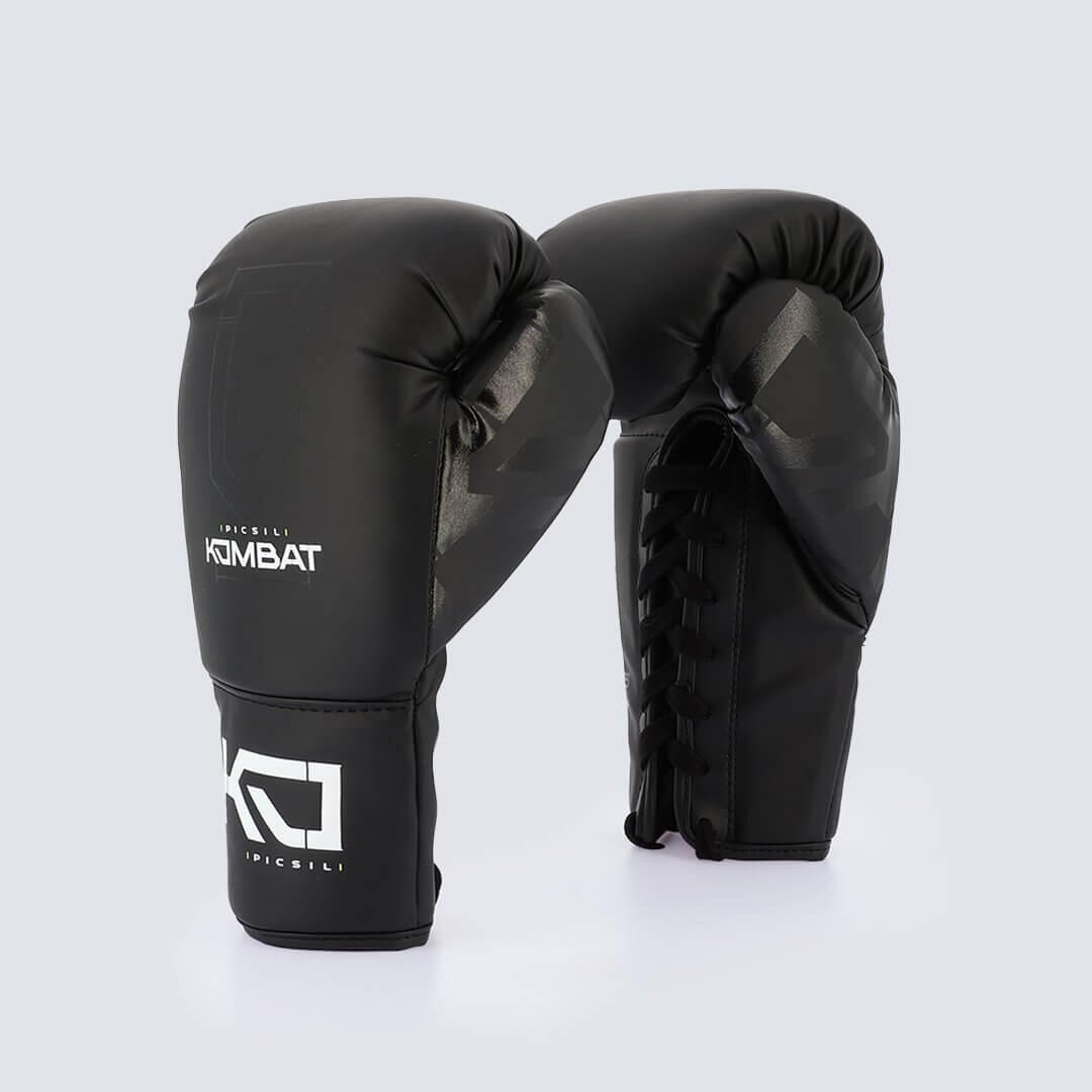 Picsil - Gants De Boxe Kronos Pro Lace Up Kombat - Gants De Boxe - Noir - 14 Oz - Decathlon