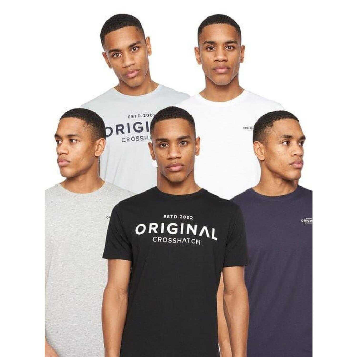 Crosshatch Mens Wester Printed T-Shirt (Pack of 5)