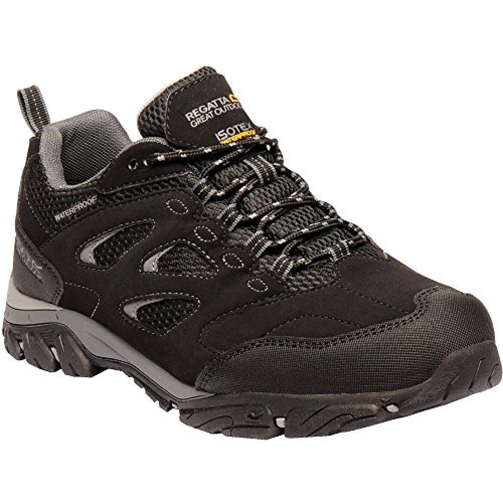 REGATTA Mens Holcombe IEP Low Hiking Boots (Black/Granite)