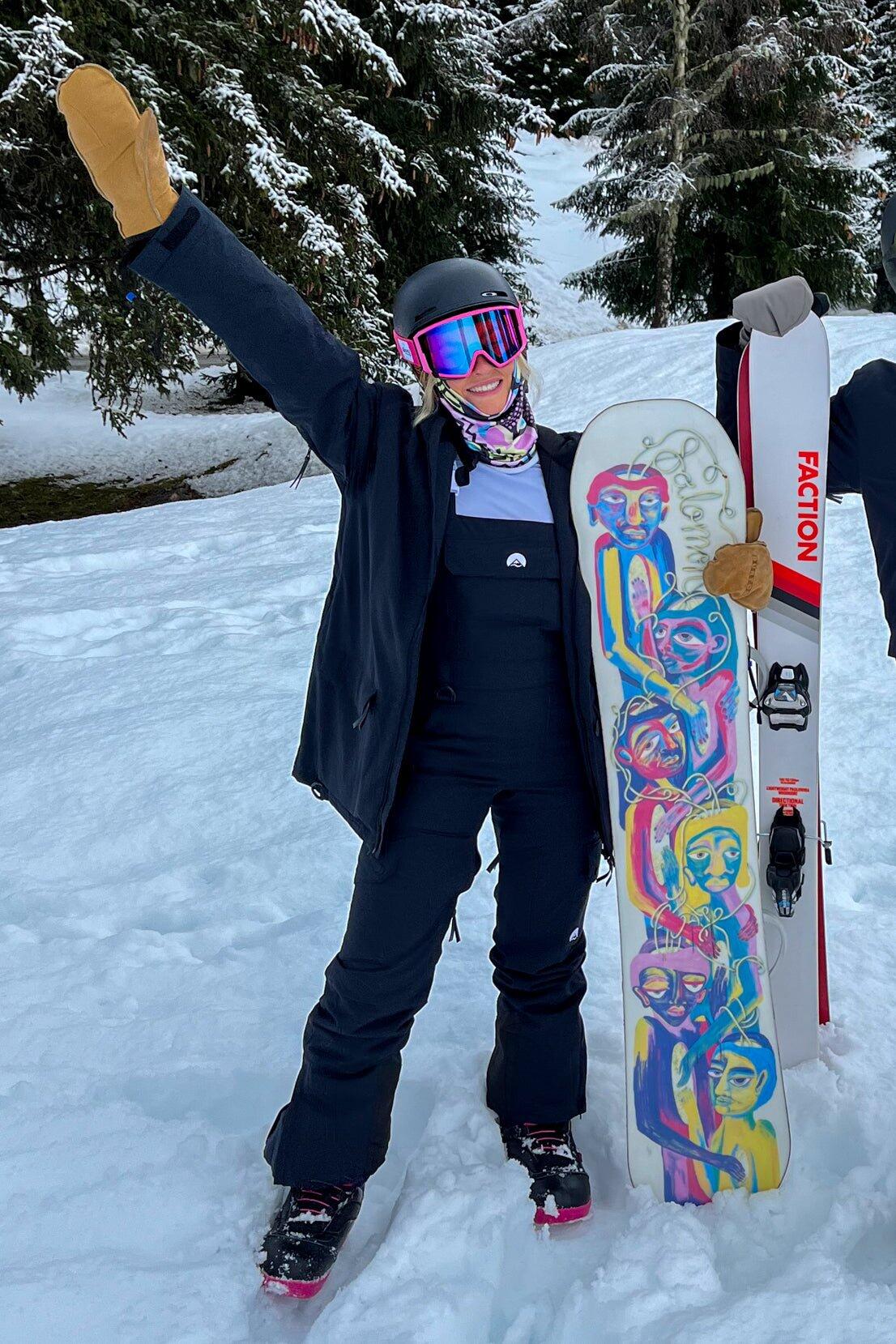 Dames Ski & Snowboard Tuinbroek Waterdicht Yeh Girl Zwart 3/7