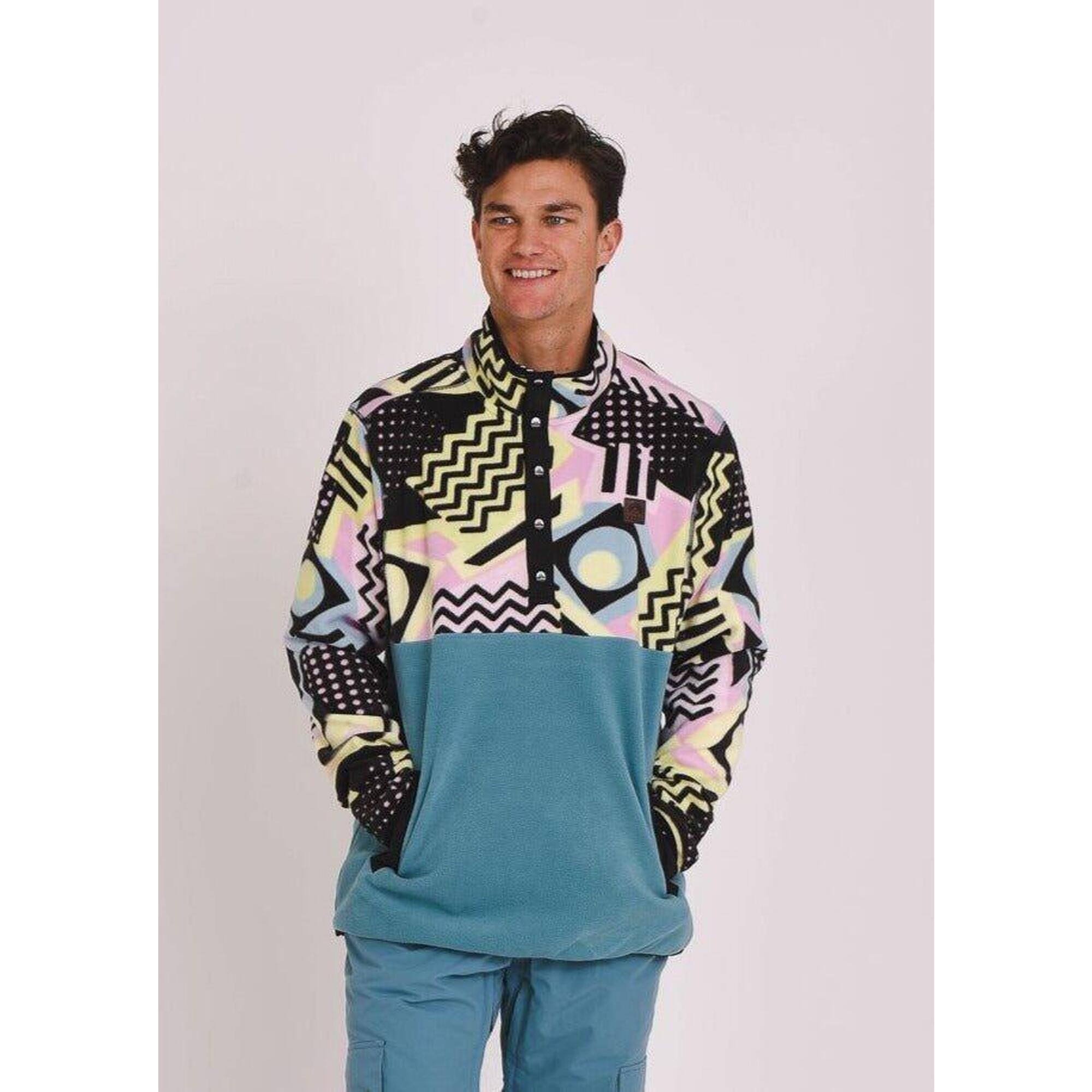 Oosc - Sauvé Par La Cloche Polaire Bleu Sarcelle - Pull - Bleu|rose - 36 Xs - Decathlon