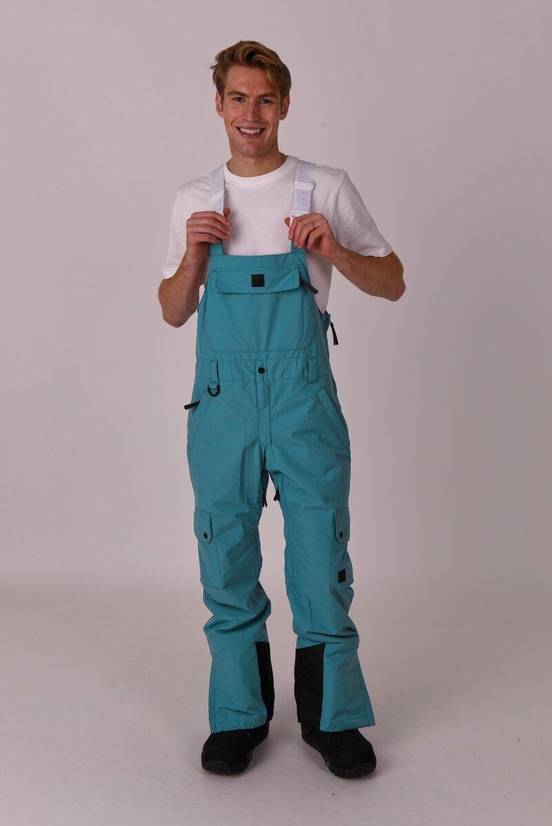 Pantaloni con pettorina Yeh Man color verde acqua 5/7
