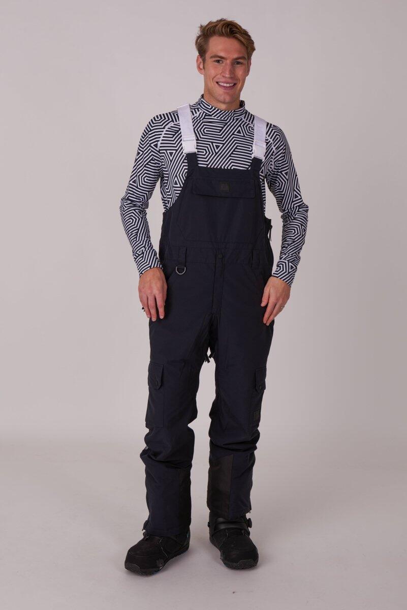 Herren Ski & Snowboard Latzhose Wasserdicht Yeh Man Schwarz 4/7